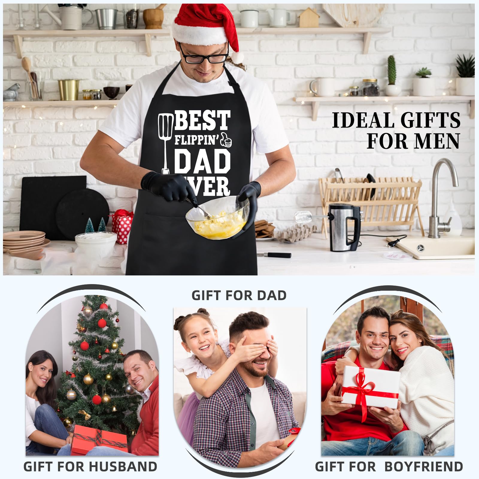 Bluegogo Delantales divertidos para hombres, delantal de chef de barbacoa, regalos divertidos para hombres, regalos de cumpleaños y Navidad para papá, papá, marido