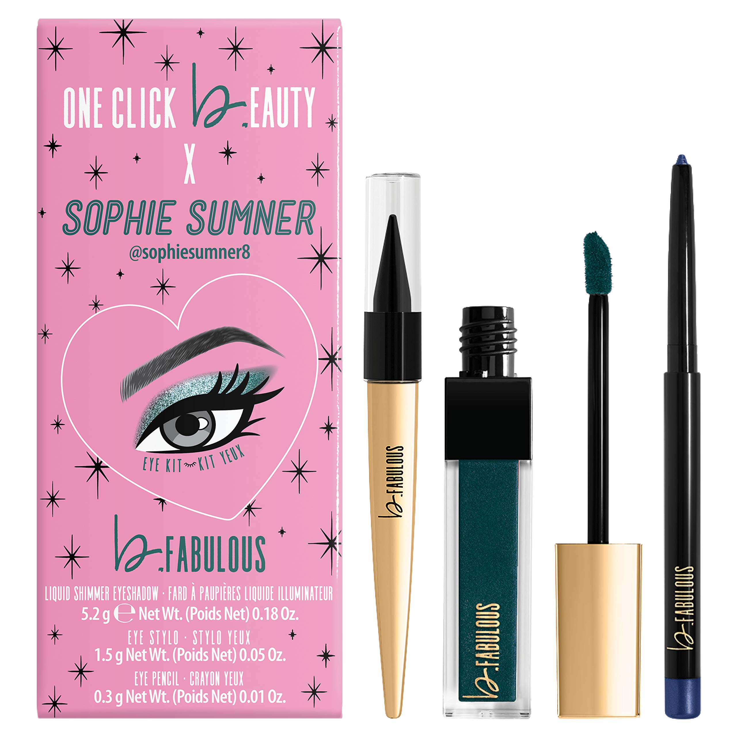 b.FABULOUS 3-Piece Eye Kit, Longwear Makeup, Enhance Your Sparkle