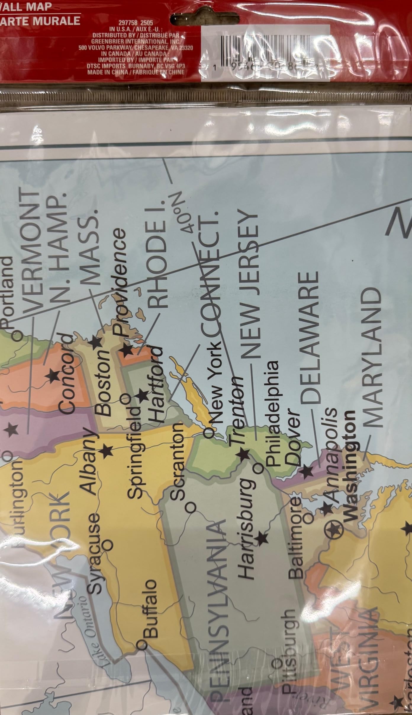 Teaching Tree United States Wall Map - 40" x 28"