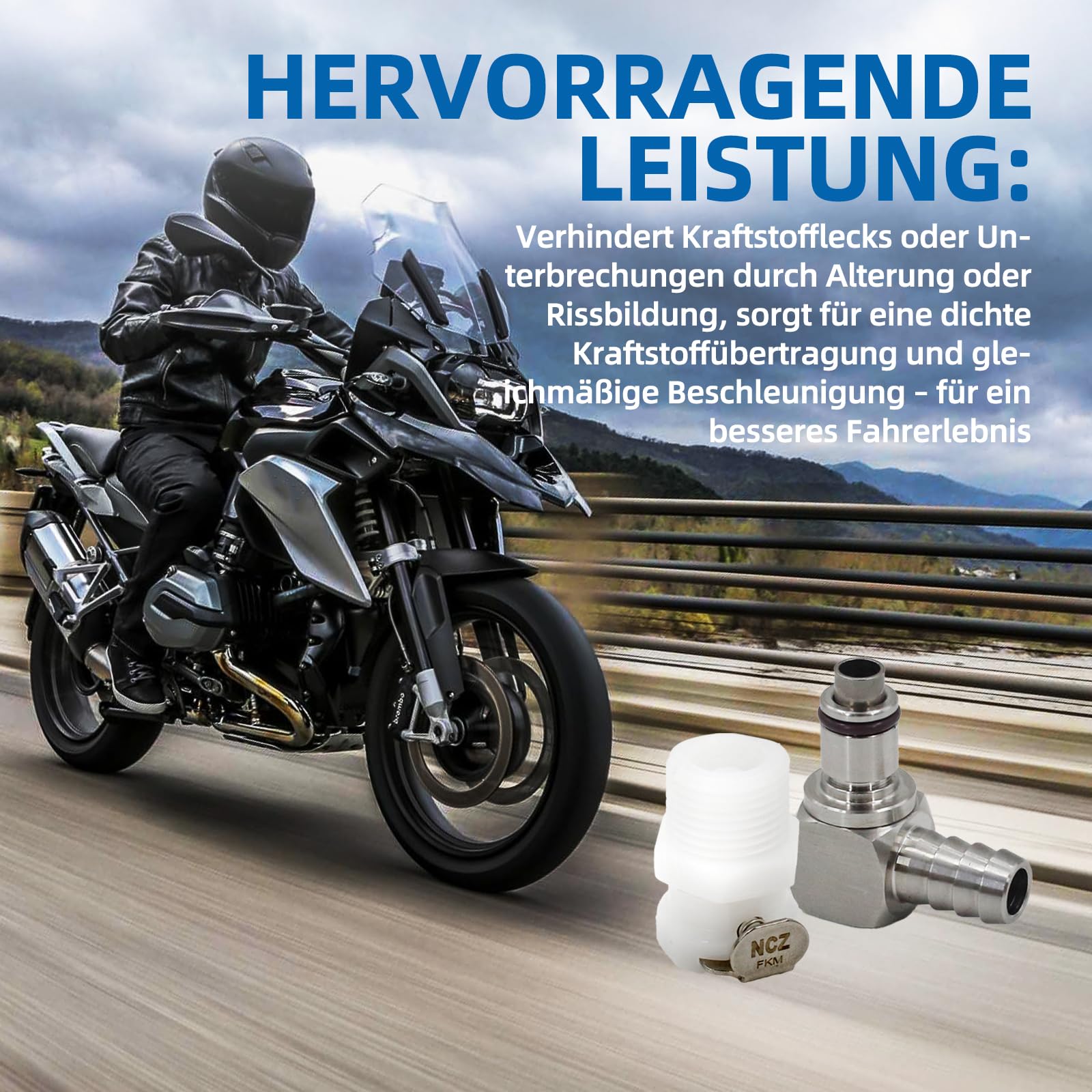 Raccord rapide pour pompe à carburant R1200GS, R1200R, R 1200 RT, K1200R, K1200S, K1200GT et autres modèles.
