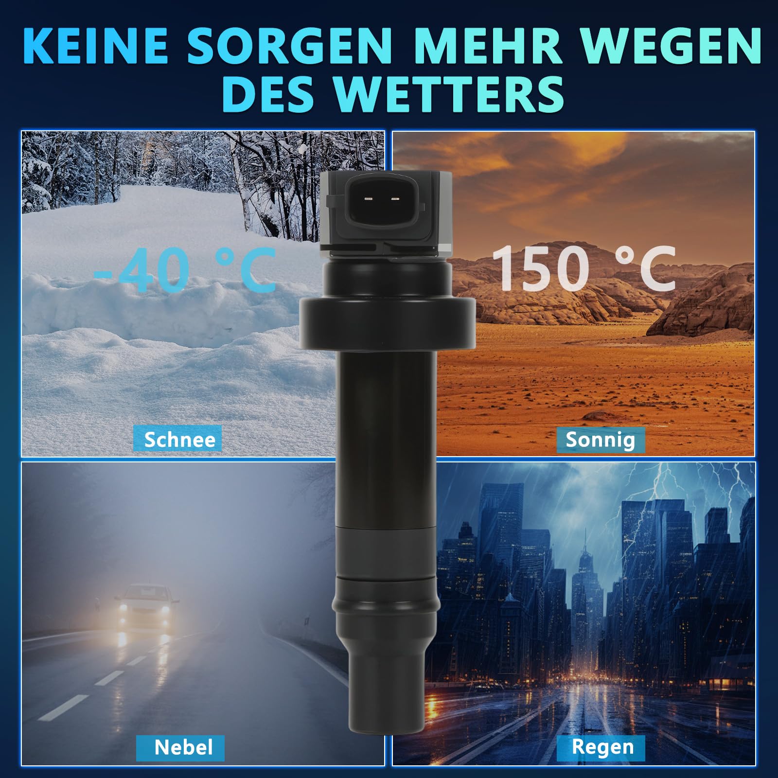 Bobine d'allumage compatible avec Hyundai & Kia – Bobine de remplacement pour la référence 27301-2B100