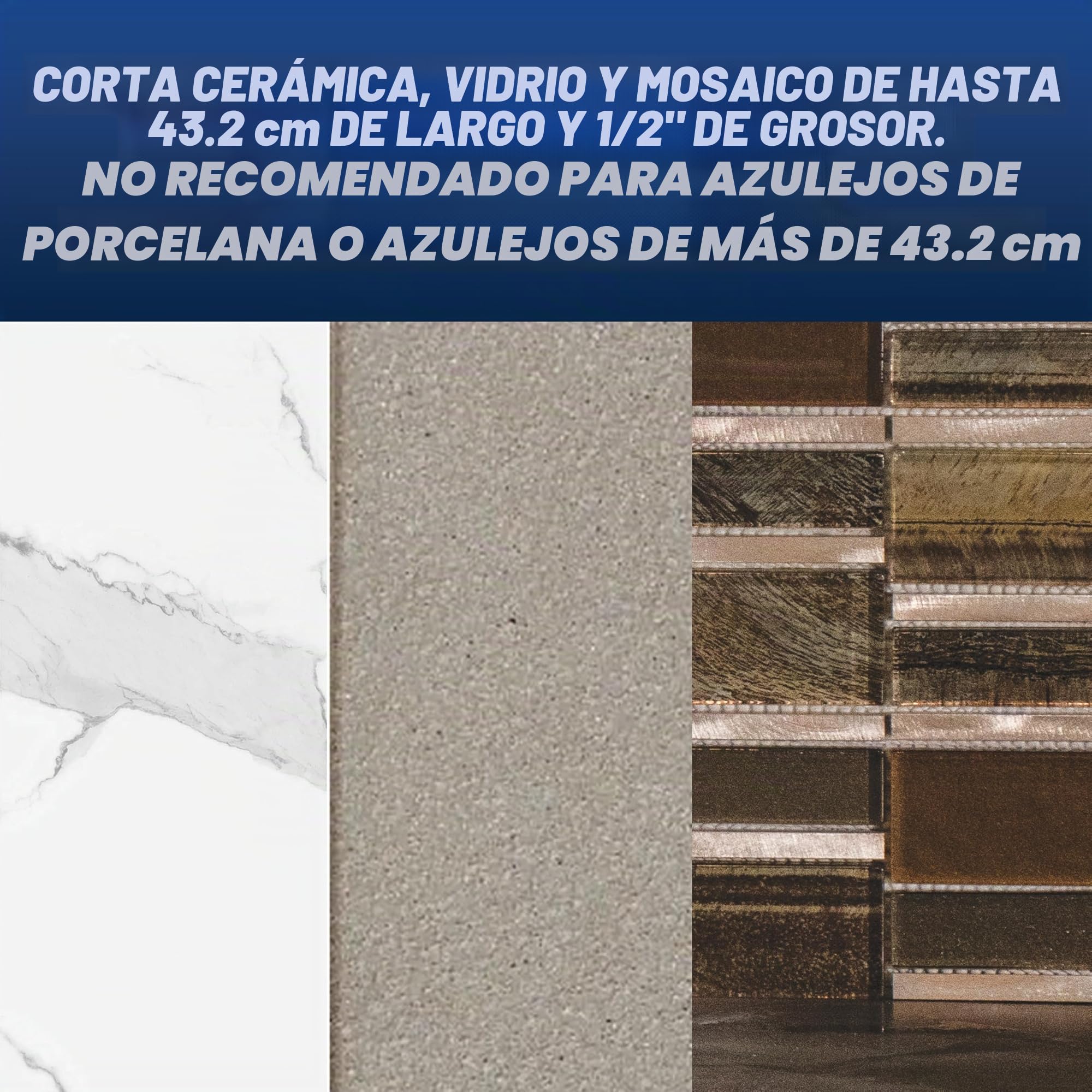 MARSHALLTOWN Cortador de azulejos de 17 pulgadas, corta azulejos de mosaico de cerámica y vidrio, bricolaje, TC17