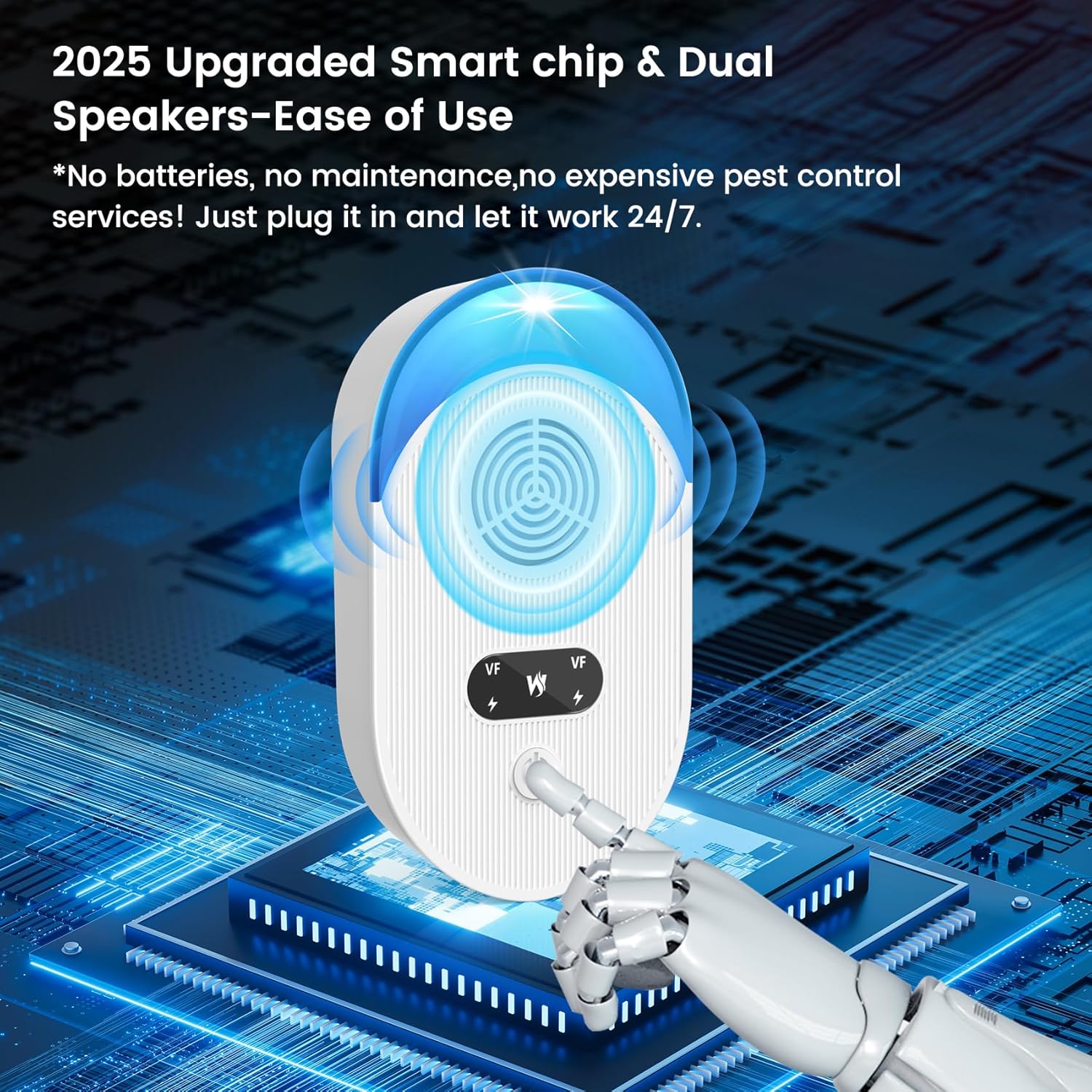 2026 Upgraded Indoor Ultrasonic Pest Repellent Insect Repeller, Pest Control, Repellent Roach, Mouse, Bugs, Mosquito, Mice, Spider, Ant, Rodent Repellent Ultrasonic Plug in, 6 Packs - Image 7