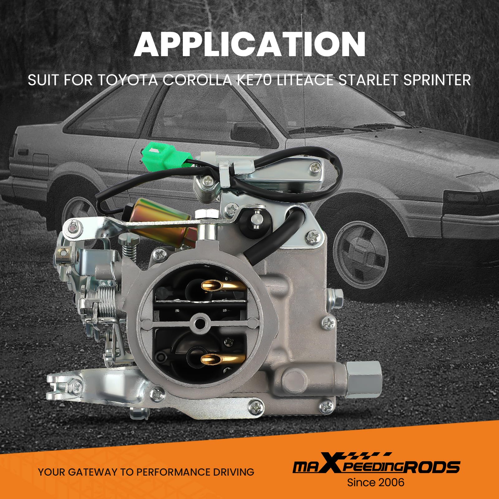 maXpeedingrods Carburator para Toyota 4K para Corolla 77-81 Starlet 82-84 2110013170 Carburador/carb