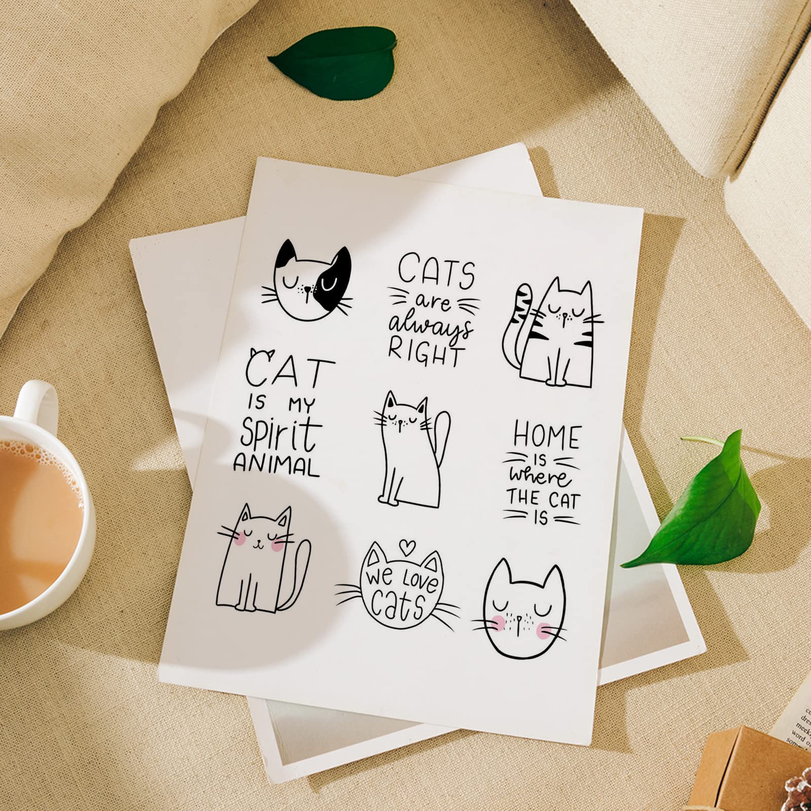 Timbri Trasparenti Con Gattini E Crepe - Per Scrapbooking, Biglietti E Decorazioni Fai Da Te - Foto 11