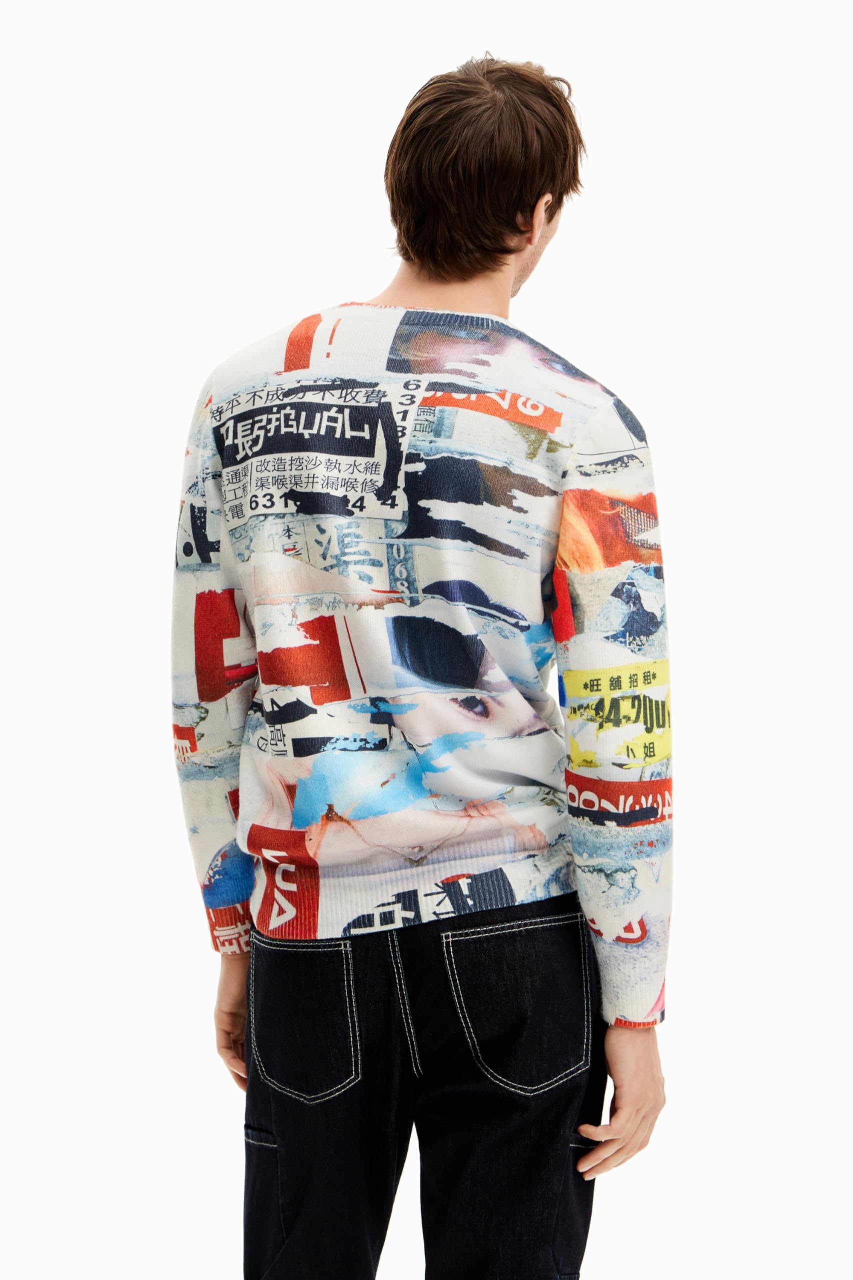 Desigual Jersey de Punto Plano para Hombre Sudadera