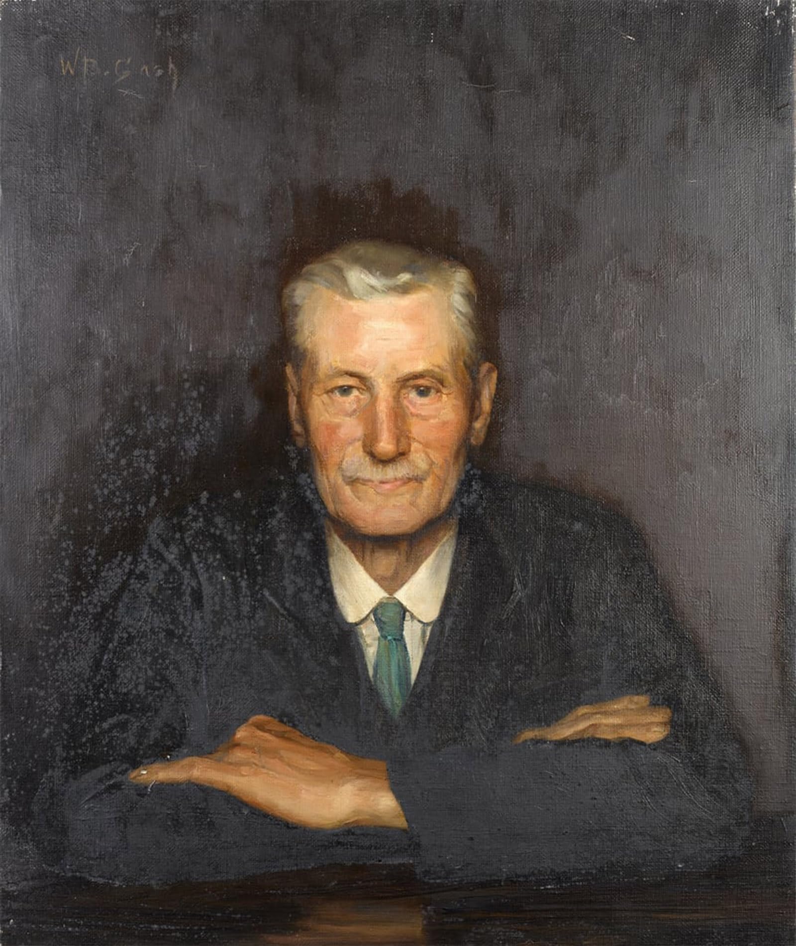 POSTERIIk Vintage Classic Picture Landscape Artwork Portrait of a Man by Walter Bonner Gash Portrait Canvas Painting for Office Home Decor 60x90cm