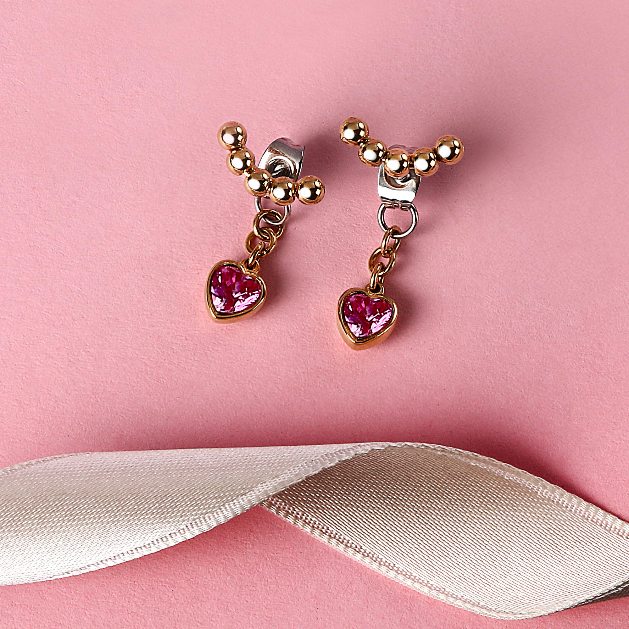 Morellato Orecchini Donna in Acciaio con Cuore, Collezione TALISMANI Emily in Paris, Idee Regalo Fidanzata