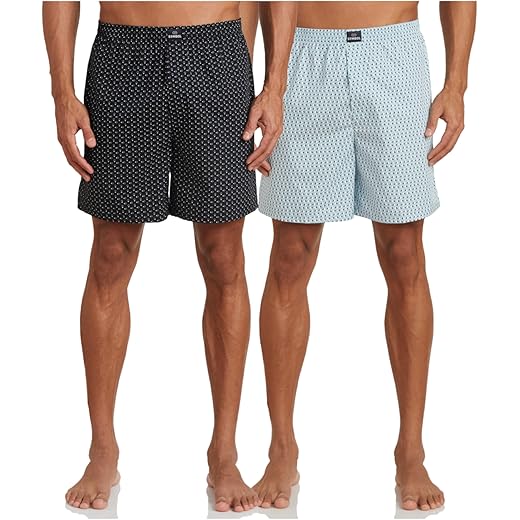 Symbol Mens Cotton Boxer Shorts Combo Pack of 2