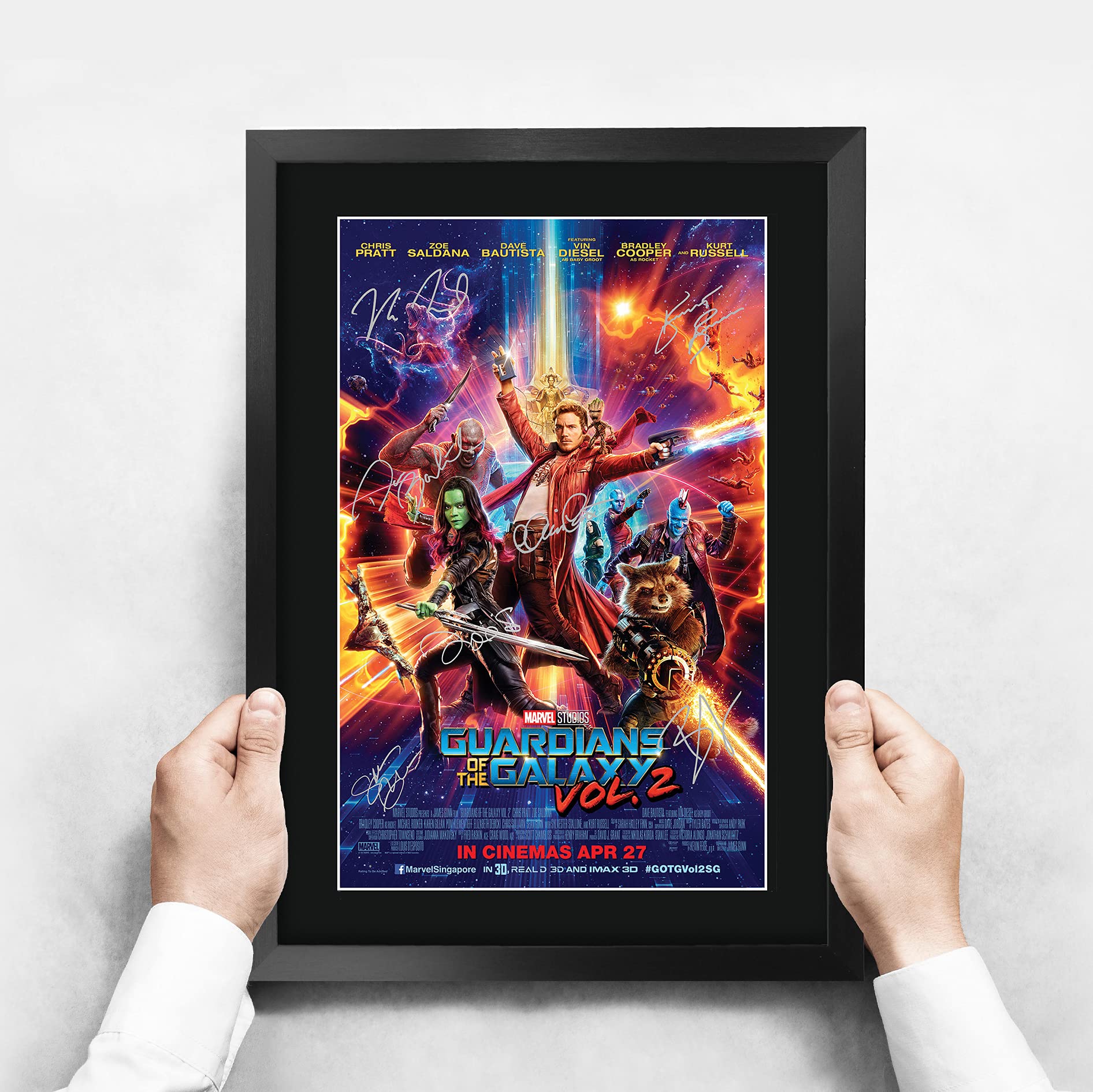 HWC Trading A3 FR Guardians of The Galaxy Vol 2 Chris Pratt and Cast Gifts Printed Poster Signed Autograph Picture for Movie Memorabilia Fans - Image 3