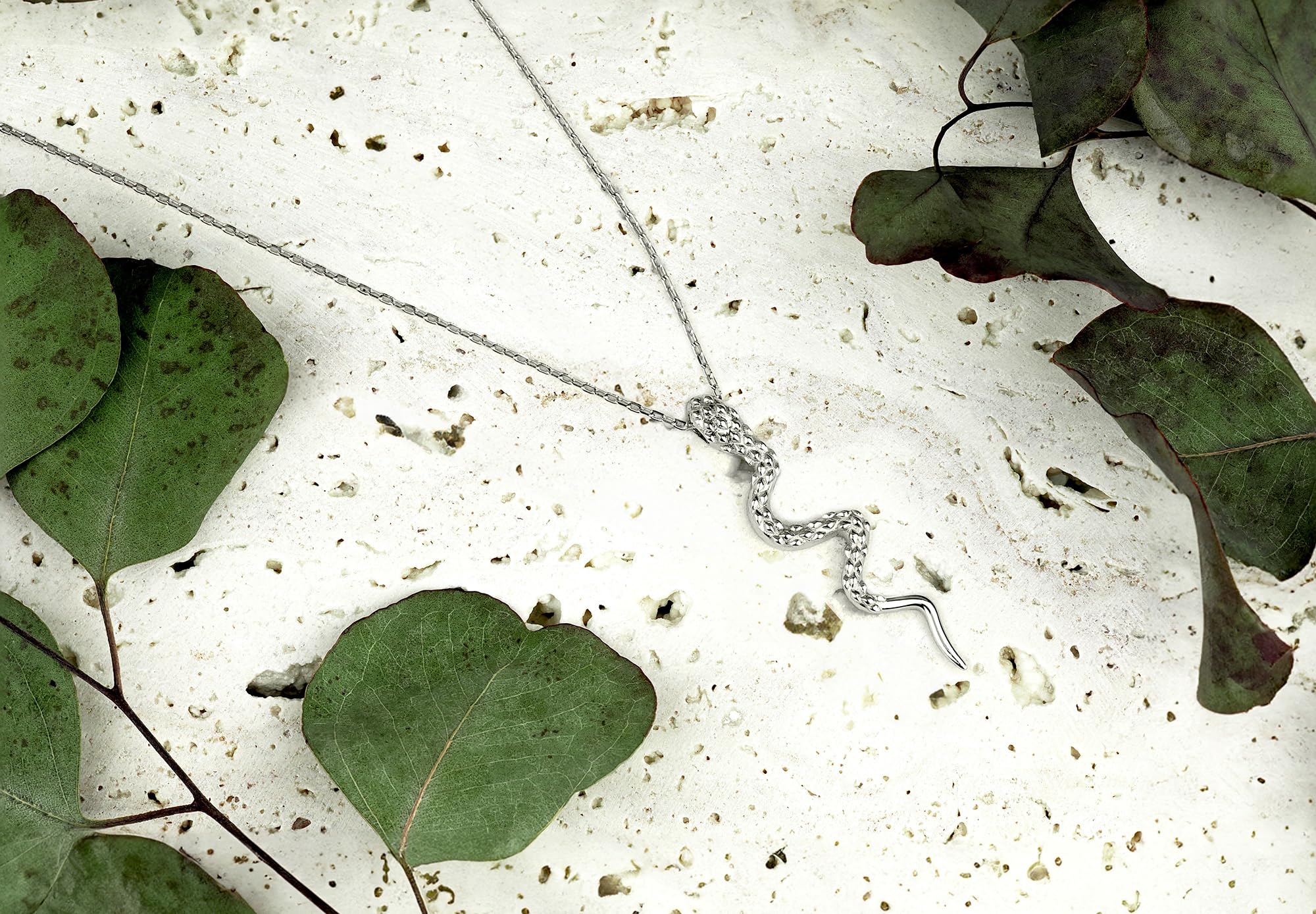 Sofia Milani - Collar para Mujeres en Plata de Ley 925 - Colgante de Serpiente