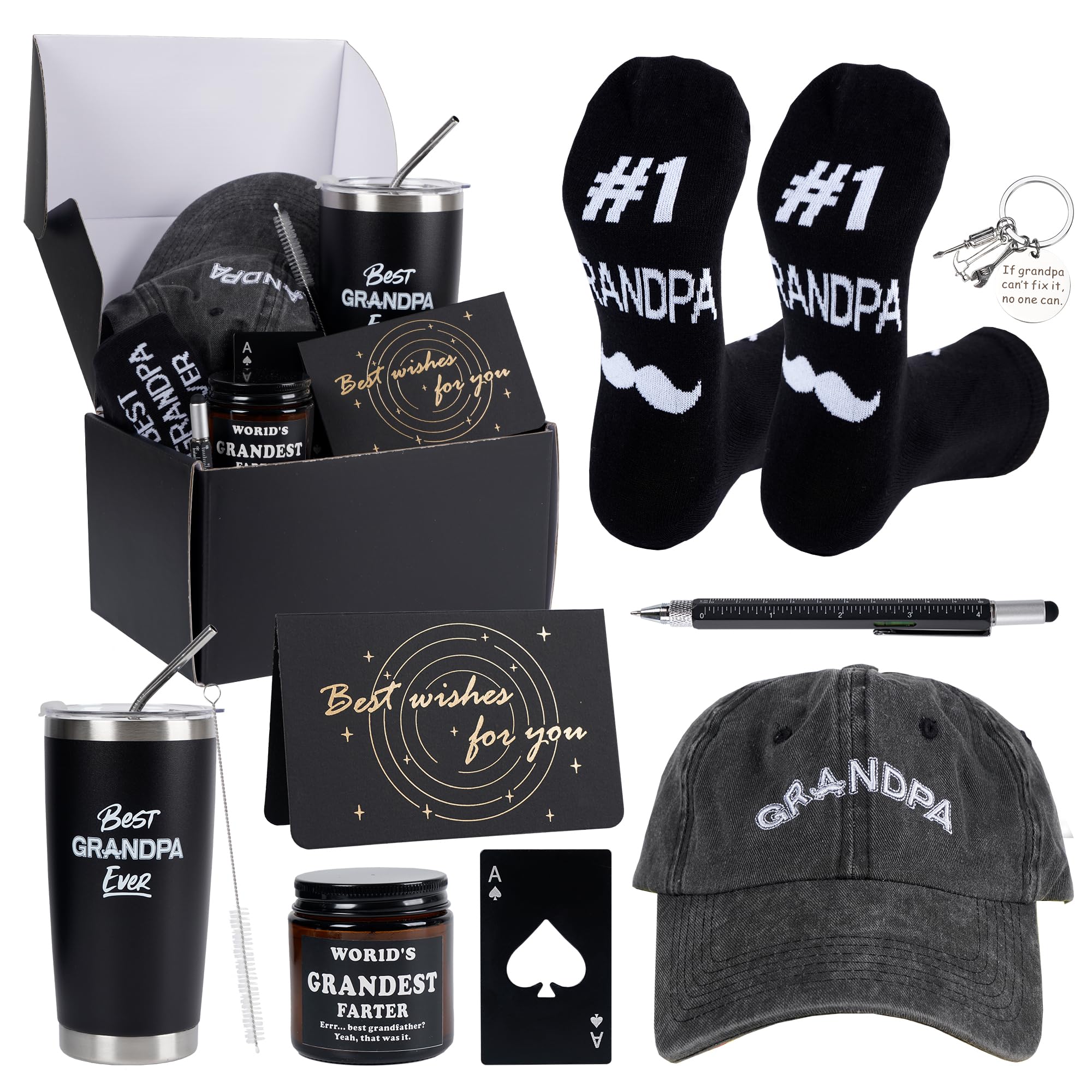 Kolewo4ever 9-Piece Grandpa Gift Set