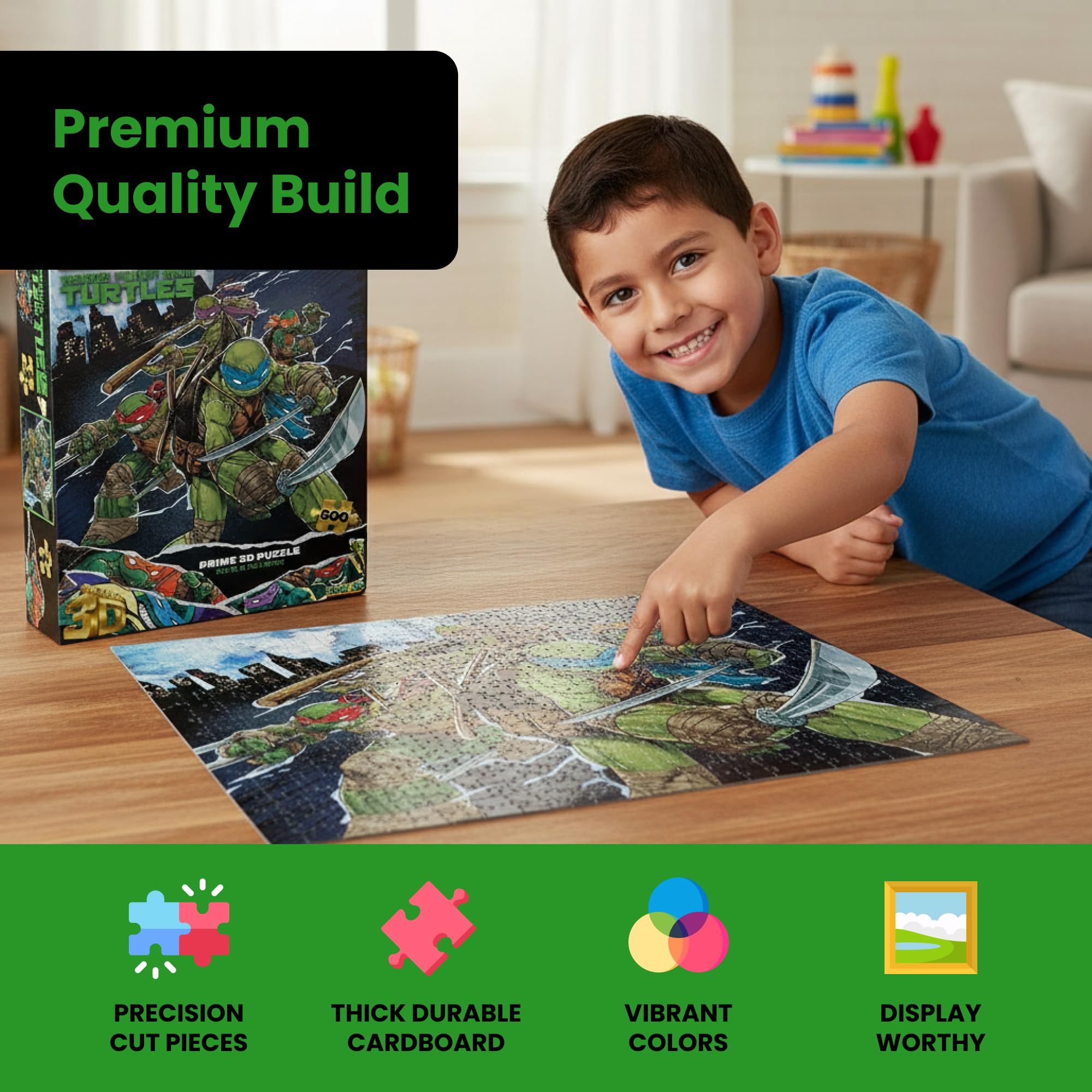 Amazon.com: Prime 3D Teenage Mutant Ninja Turtles Puzzle – 500
