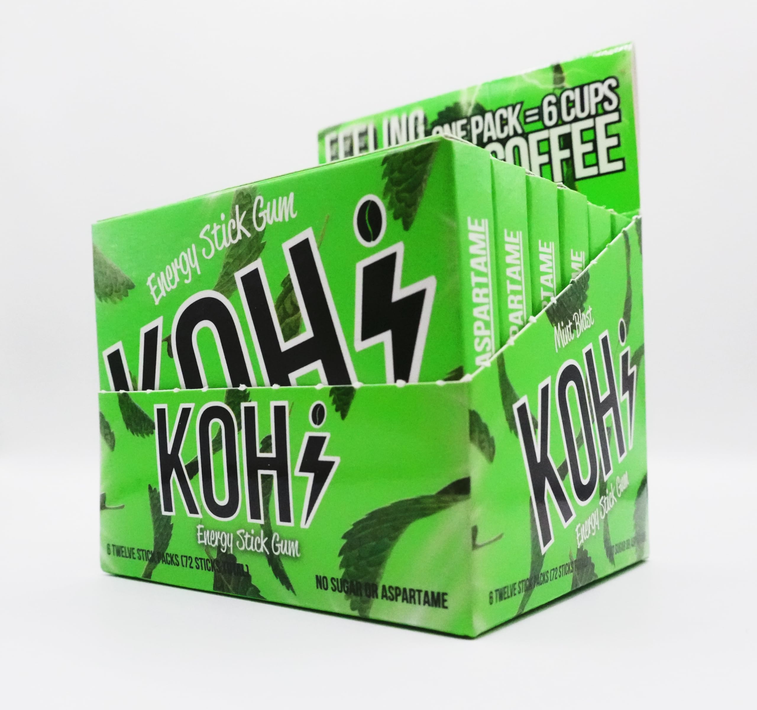 Amazon.com : Kohi Energy Gum Mint Blast Bundle 6 Packs 50MG