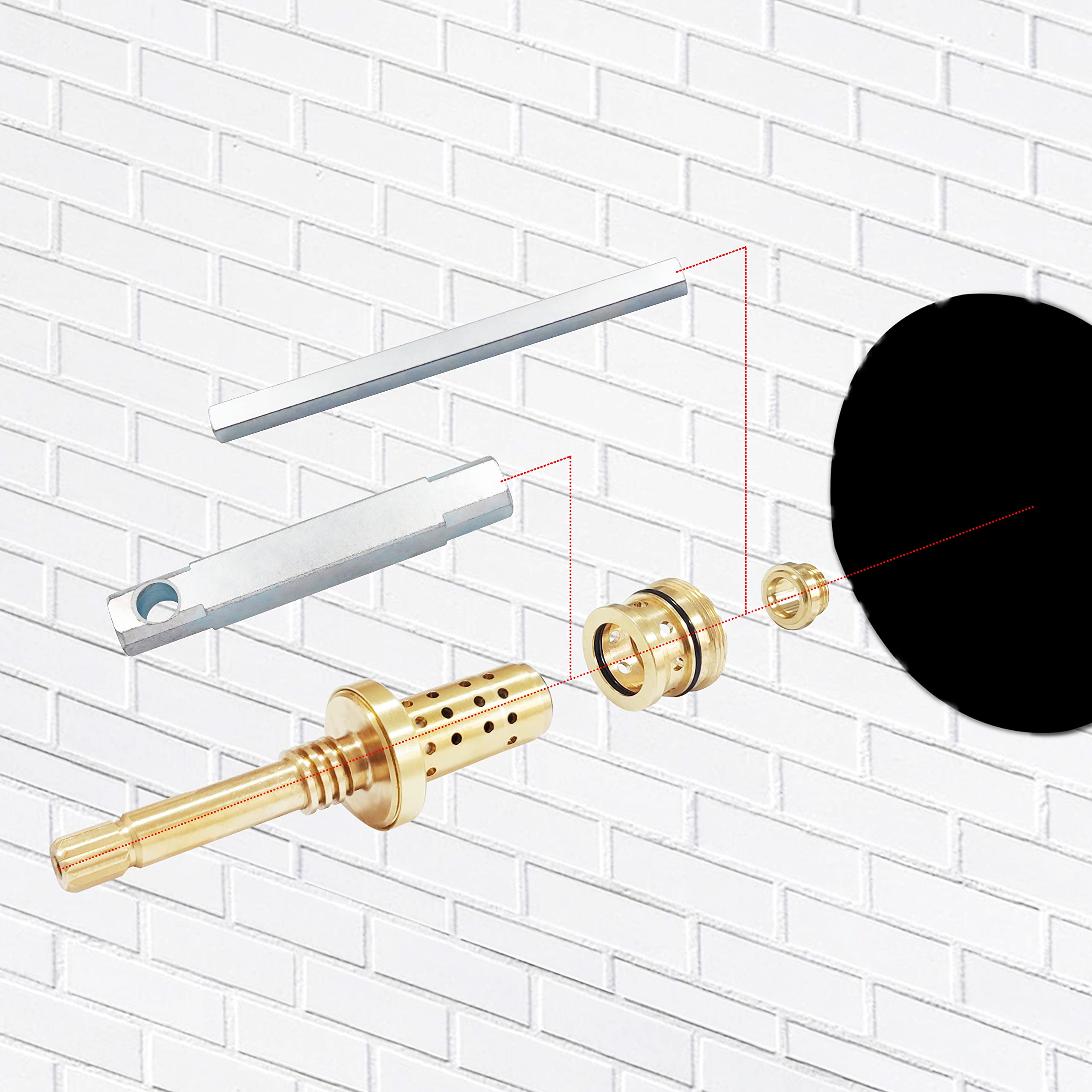 REB Kit completo de reconstrucción de válvula para válvula Symmons Temptrol, con ajuste automático y equilibrio de presión de agua caliente y fría