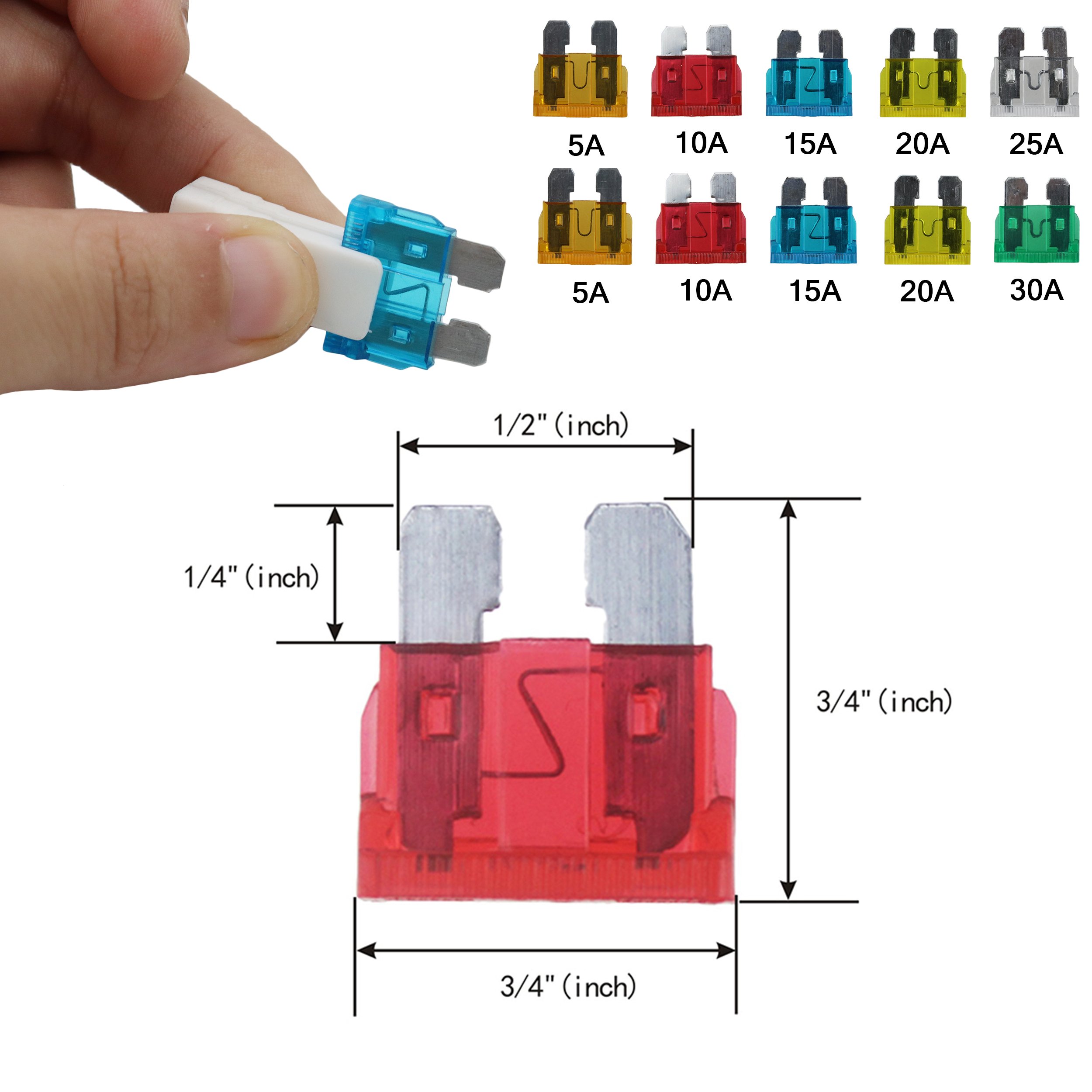 IZTOSS 21Slot Relay Box 7 Relays,9 ATC/ATO Fuses Holder with Metallic
