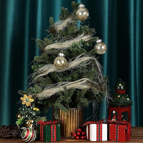 Miniatura 6 de Sumind Pelo de ángel para decoración de Navidad, 7.05 oz de PVC dorado oropel de pelo de ángel de Navidad, decoración de cabello de ángel