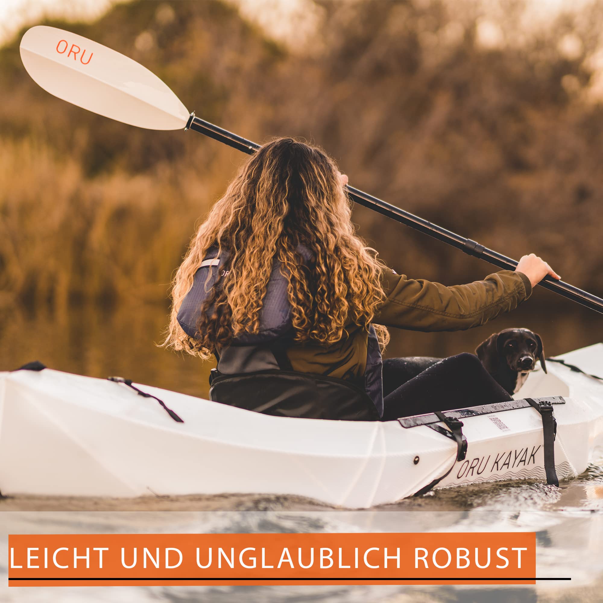 Oru Kayak Faltbares Kajak Lake | Stabil, faltbar, langlebig, leicht - Anfänger, Intermediär - Freizeitpaddeln auf Seen und Flüssen - Kapazität: 113 kg, Größe (aufgebaut): 274 x 81 cm, 7,7 kg