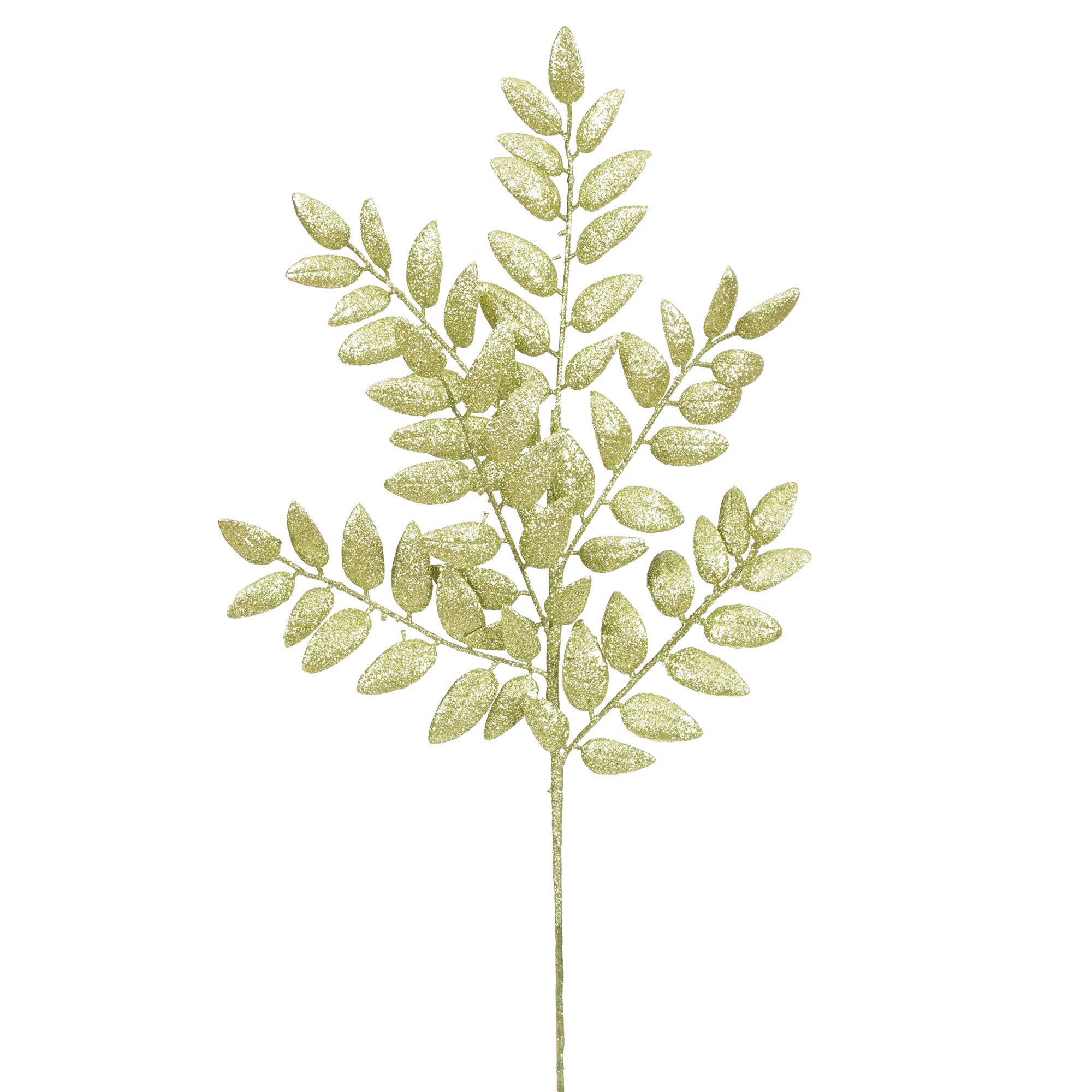 Vickerman 22" Lime Glitter Honey Locust Artificial Christmas Spray. Includes 6 Sprays per Pack.