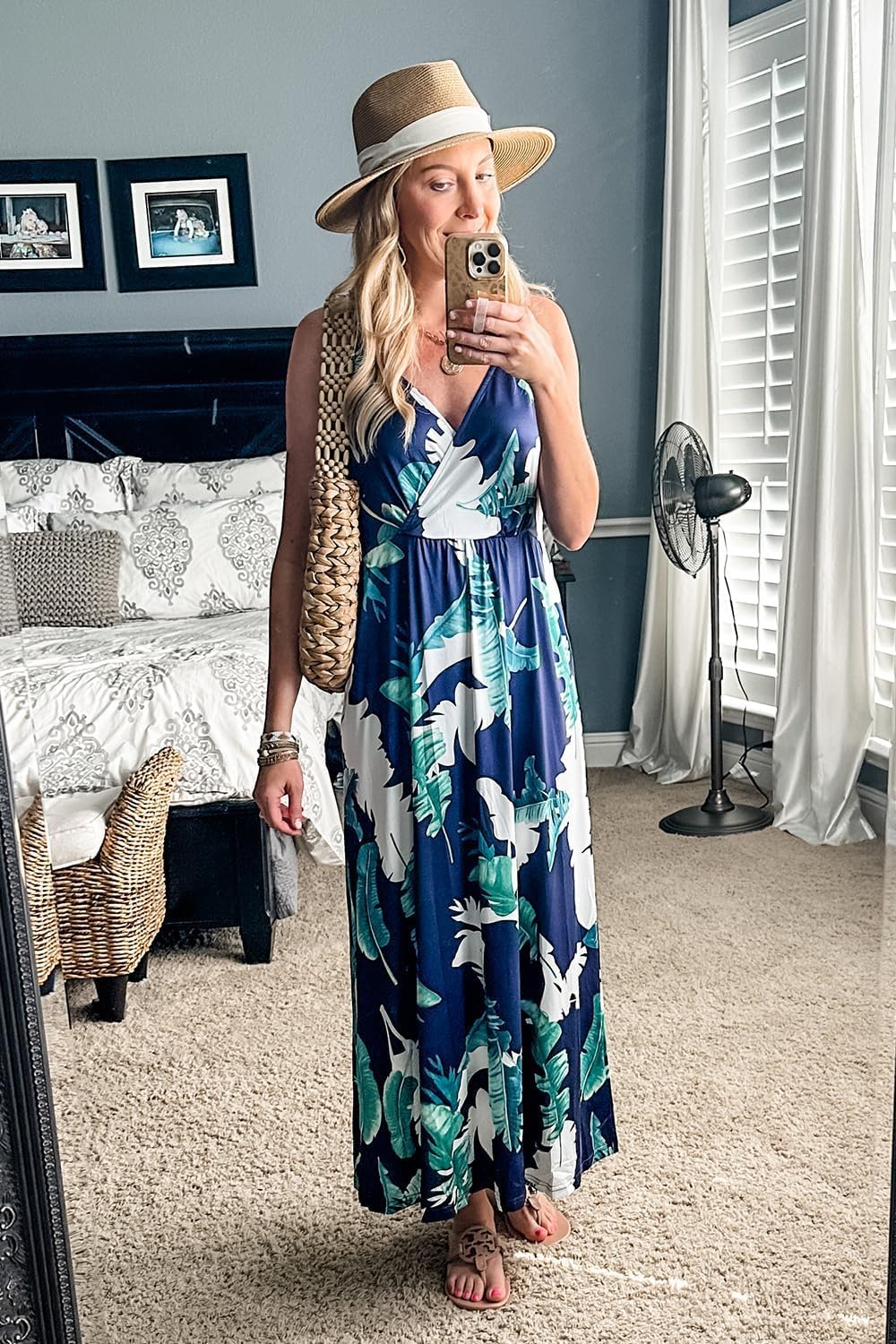 Robe Longue Bleu Foncé Avec Poches