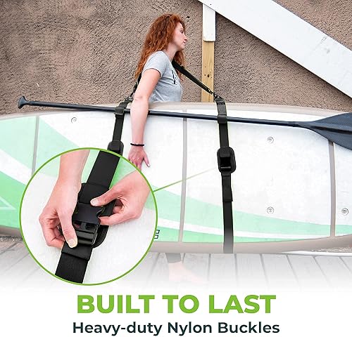 Miniatura 8 de Gradient Fitness Correa de hombro para kayaktabla de remo, tabla de surf  Correa de transporte de SUP manos libres para tablas de todos los tamaños