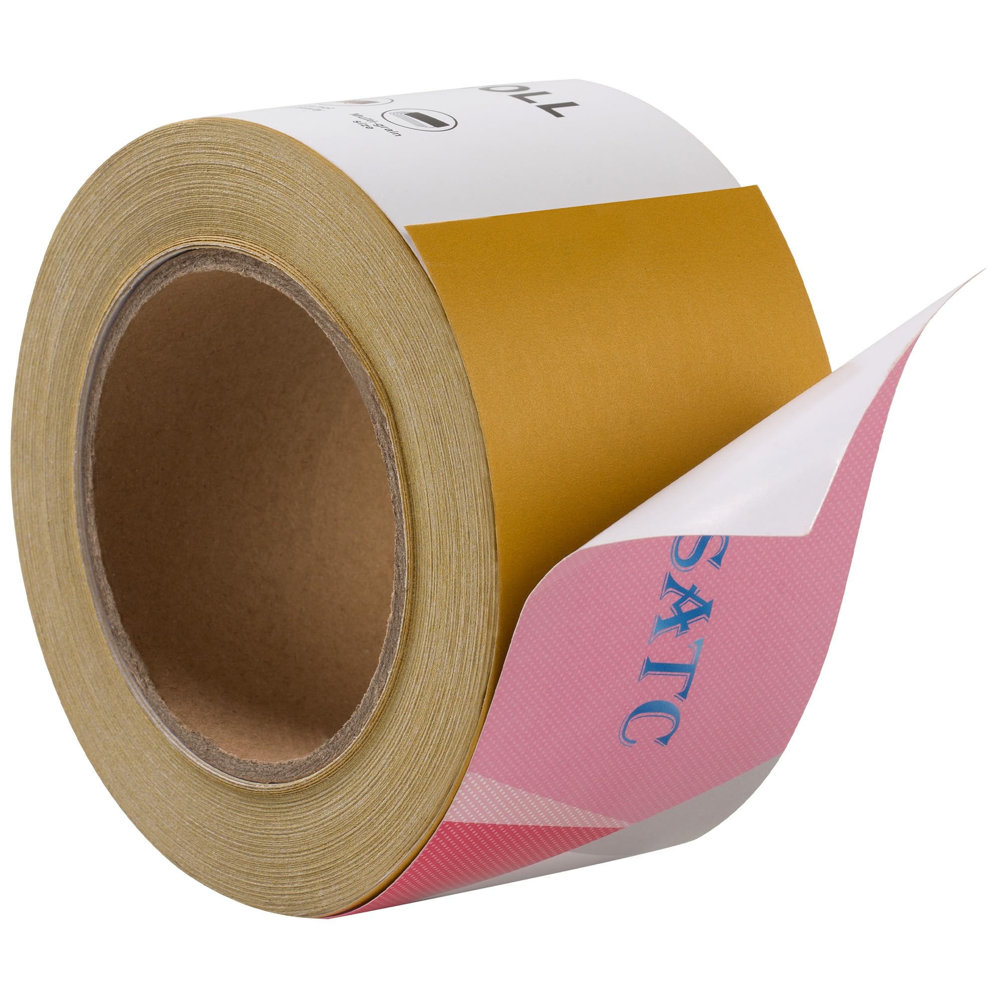 S SATC 600 Grit Pink PSA Longboard Sandpaper 20 Yard Long Continuous Roll, 2-3/4" Wide Self Adhesive Stickyback Sanding Sheets for Automotive, Hand Sanding Blocks,Woodworking, Metal, Plastic