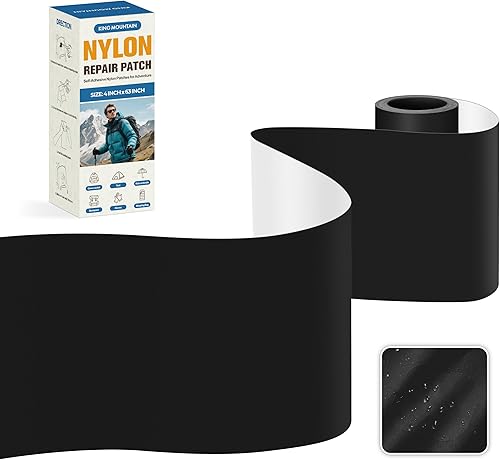 Vista 277 de KING MOUNTAIN Cinta de reparación de lona, parche para equipos para exteriores, 4 x 63 pulgadas, impermeable, autoadhesiva para reparar cubiertas