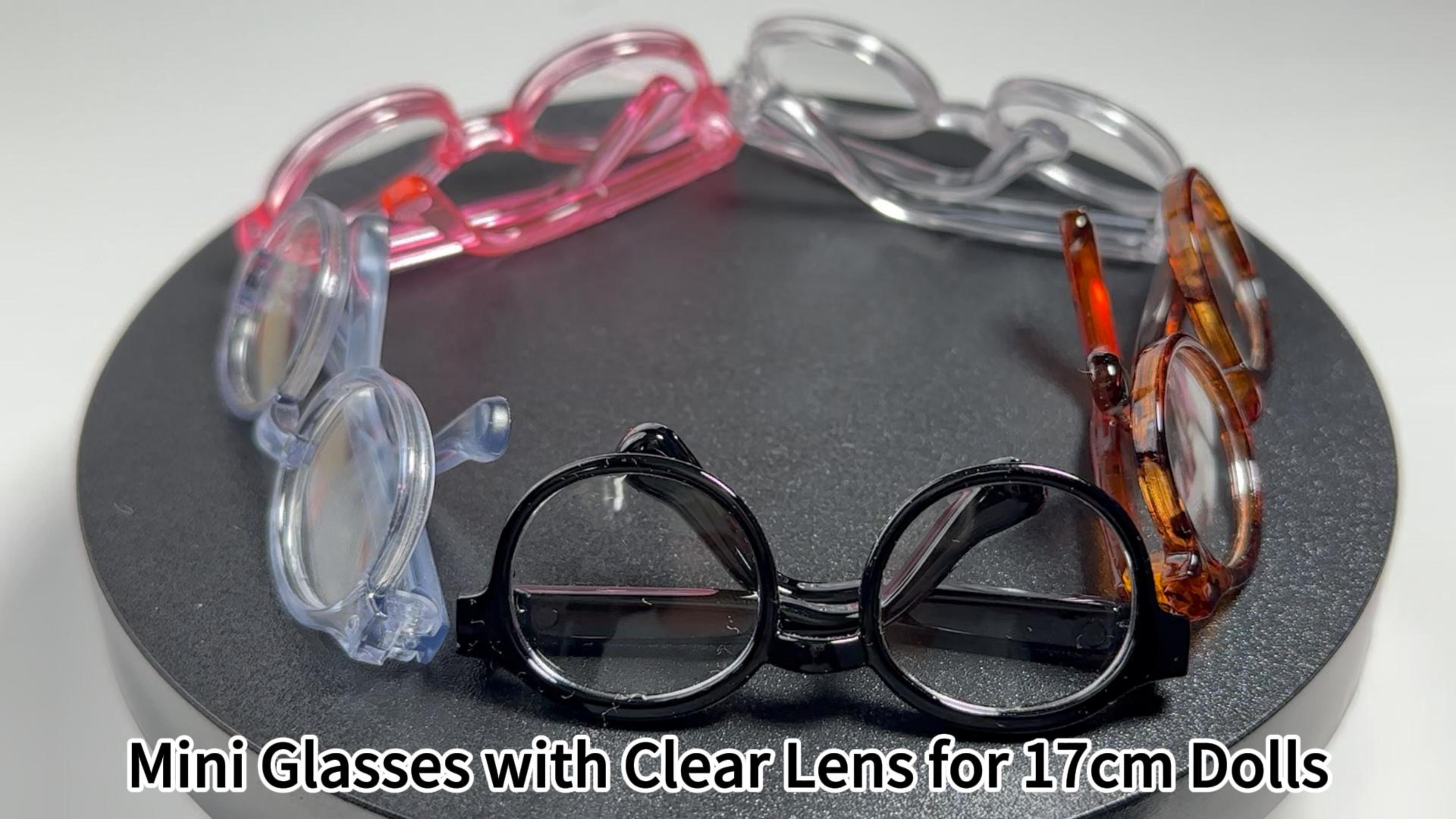 5 Gafas Mini Para Muñecas De 10-17cm - Monturas De Colores, Lentes Transparentes, Accesorio Divertido Para Disfraces