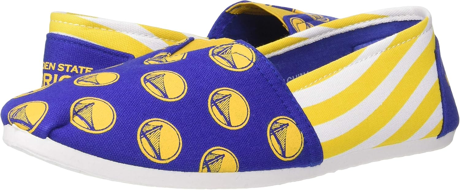 FOCO Womens NBA Team Logo Slip On Canvas Shoes