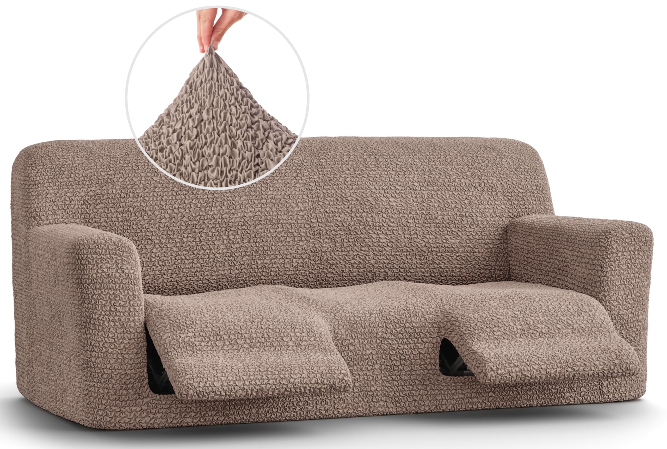 PAULATO BY GA.I.CO. Recliner Sofa Slipcover - 1-Piece Furniture Protector - Form Fit, Machine Washable -MicrofibraCollection - Marsala Color