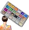 Shimmer Watercolors Set - Pearl Glossy Art Painting Watercolor Set | Watercolor Paper and Brush Paint Kit, Classic Color Artist Grade Half Pan Palette 5.9 x 2.5 x 0.25 inches