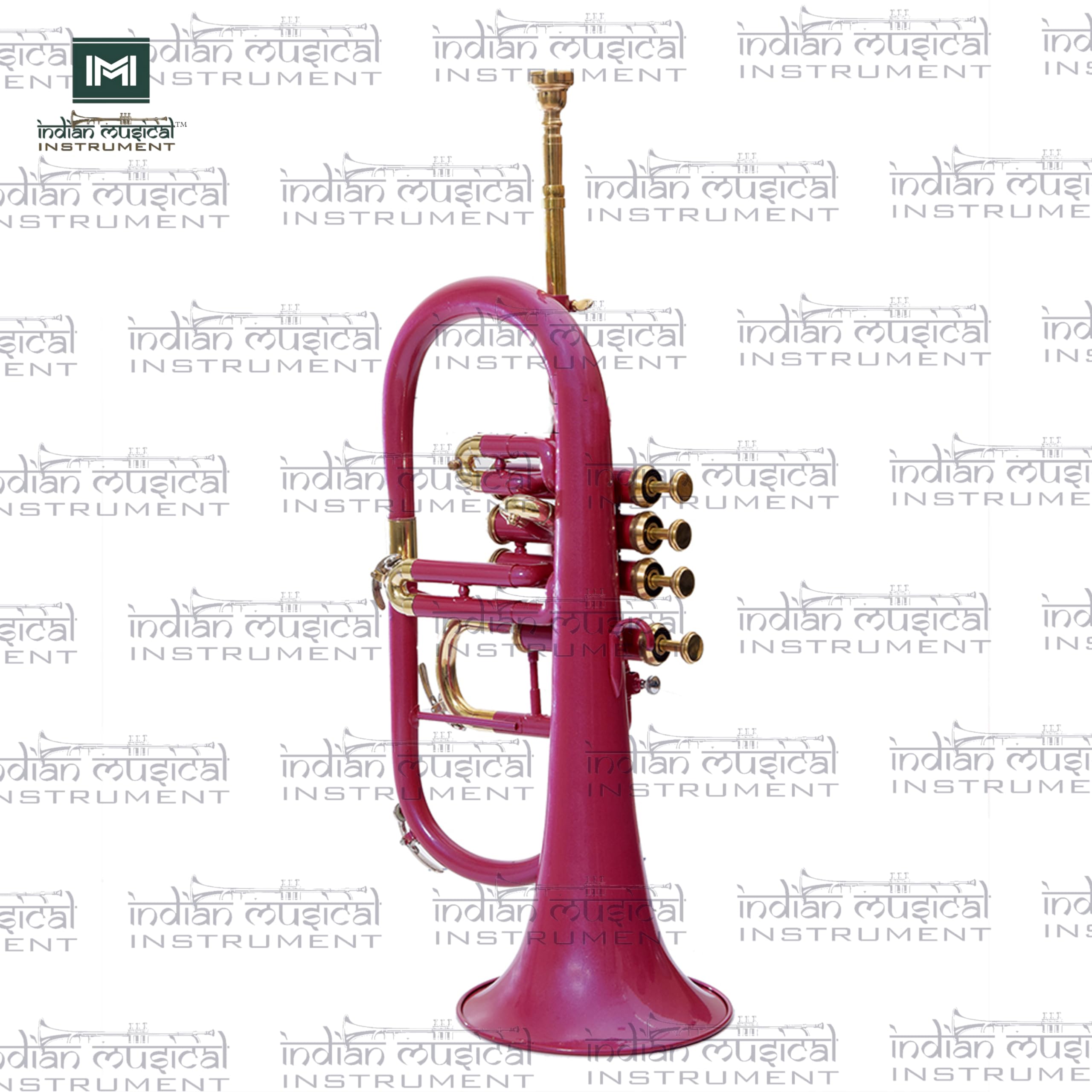 Flugel Horn 4 valvole passo BB Premium ottone qualità con custodia rigida e bocchino (oro rosa)
