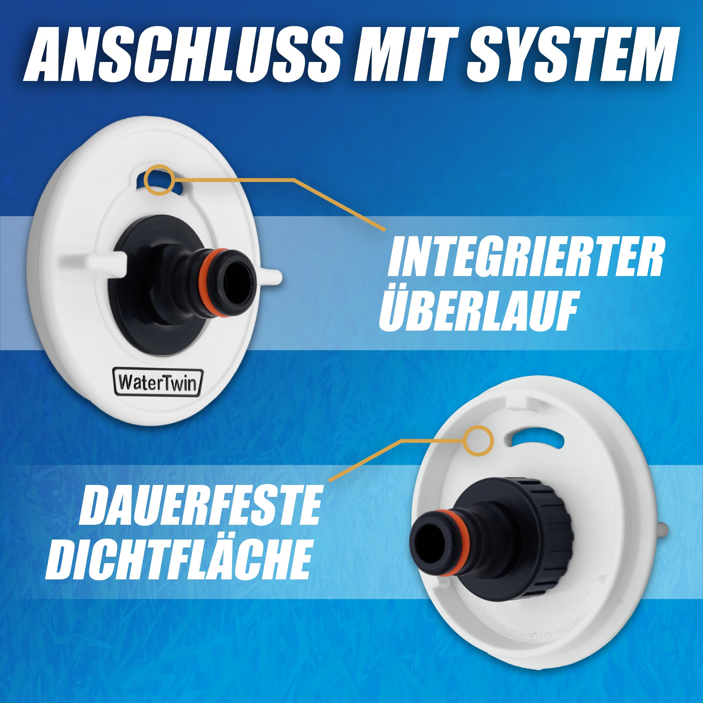 MaJoCompTec® CONNECT-30 Set de Tanque de Agua para Autocaravana | Accesorios de Tapa de Tanque para Caravana (Set de Conexión con Filtro, Paquete con Adaptador de Tanque de Agua 3 Pin D:78)