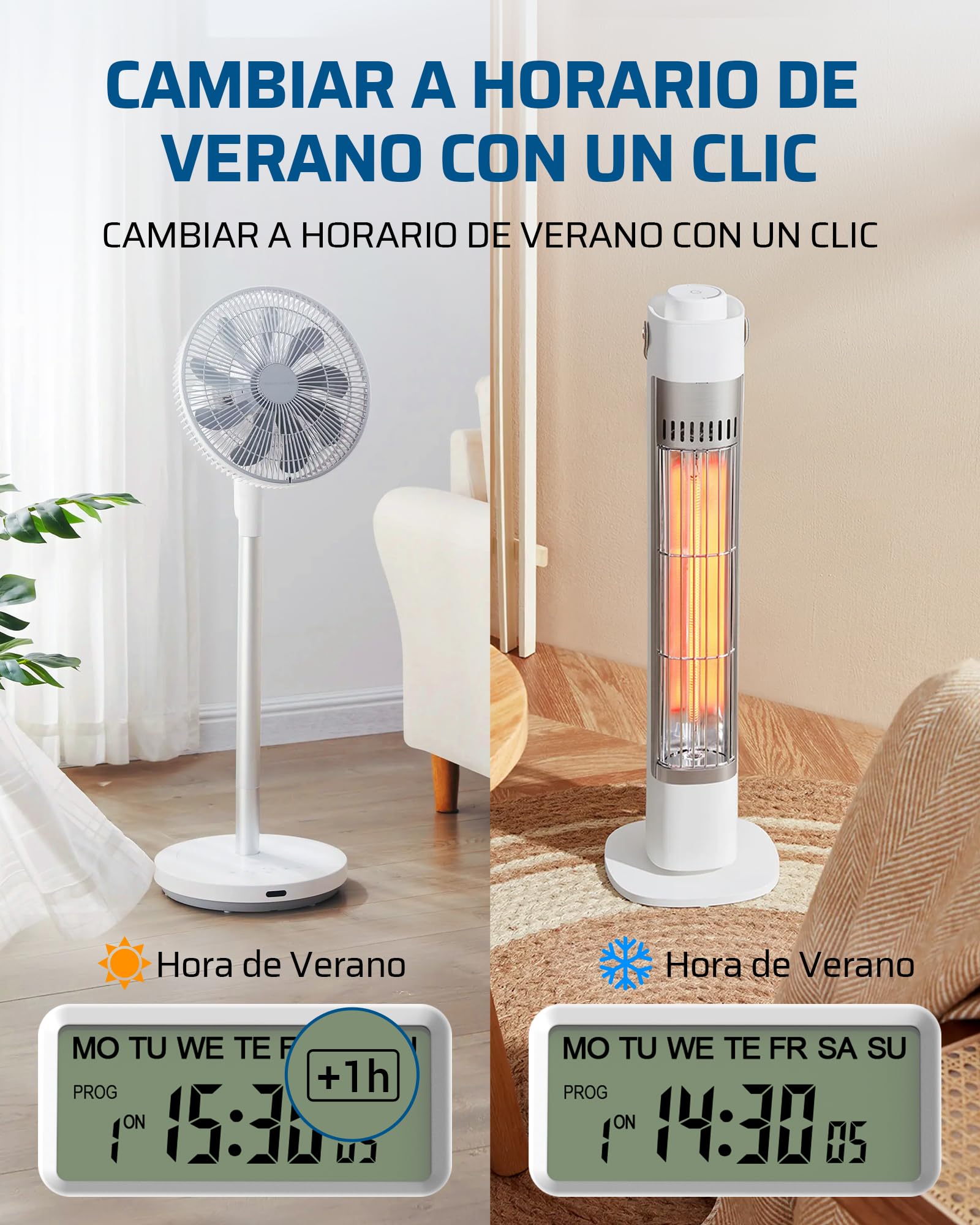 DEWENWILS Temporizador Enchufe Digital, Pack de 2, 16 A / 3680 W | con 20 Programas de Encendido Configurables, Pantalla LCD y Seguridad Infantil, Temporizador Enchufe para Interior