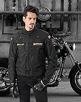 Vista 3 de BORLENI Chaqueta para motociclista, resistente al viento, equipo de protección de todo el cuerpo para motociclista