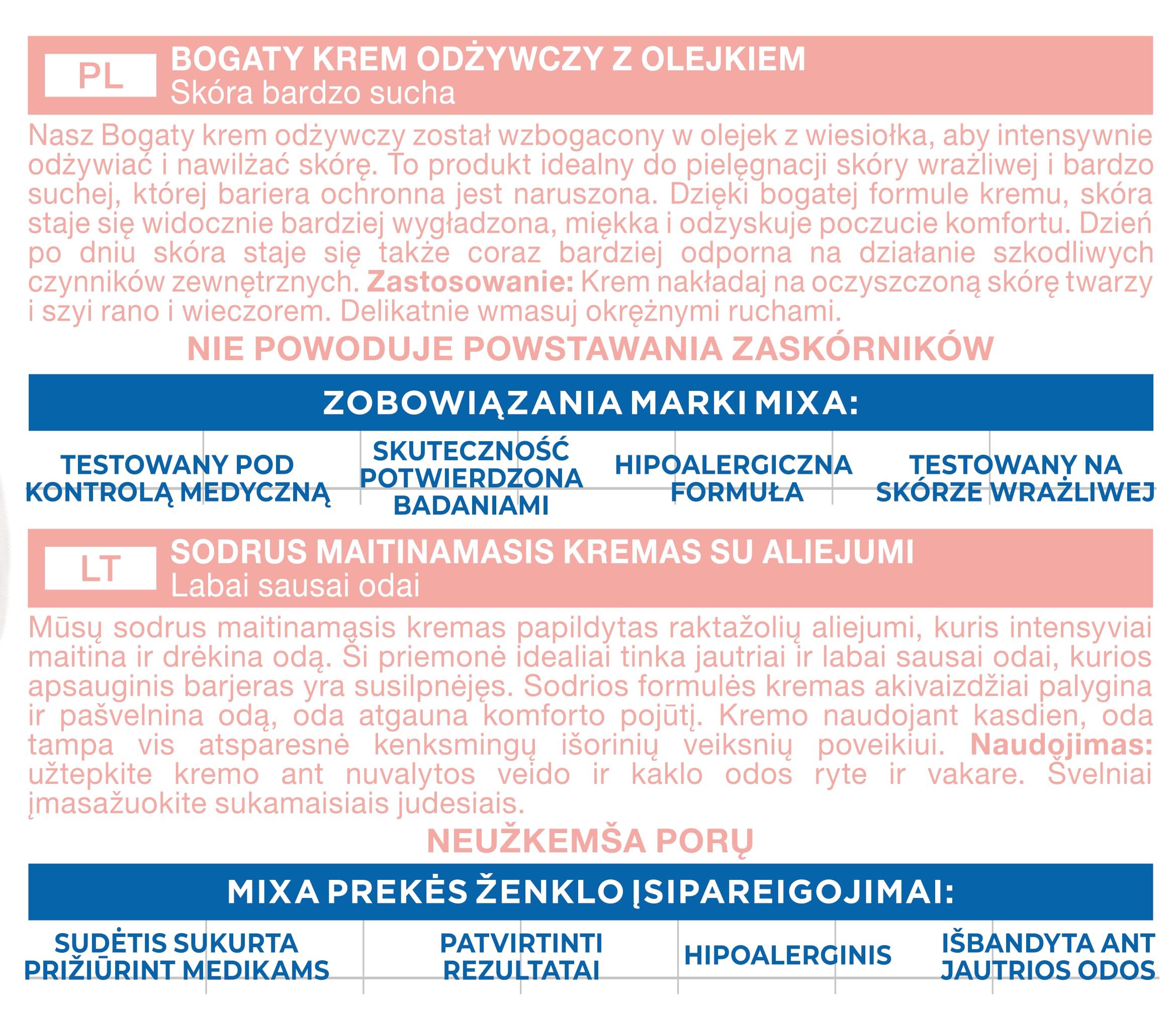 Mixa Ekspert Skóry Wrażliwej Krem Nawilżający do Twarzy, 50 ml