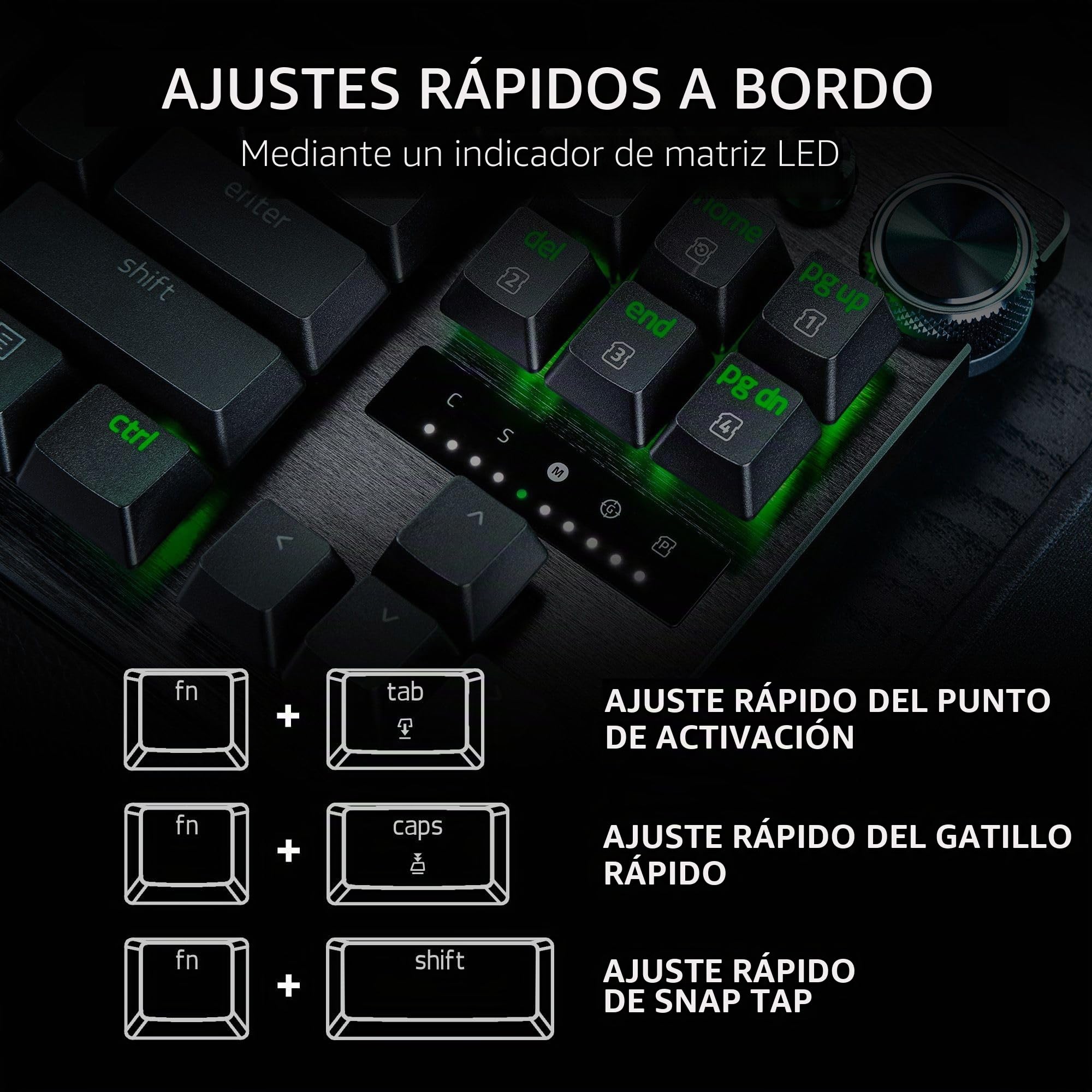 Razer Huntsman V3 Pro TKL: Teclado Gaming con Interruptores Ópticos Analógicos Gen-2, Accionamiento Ajustable, Disparador Rápido - USB-A a USB-C