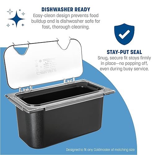 Miniatura 3 de Carlisle FoodService Products CM10279Z07 Coldmaster EZ - Tapa de acceso con muesca, tamaño 1/3, 0.9 pulgadas de alto, 13 pulgadas de ancho, 7