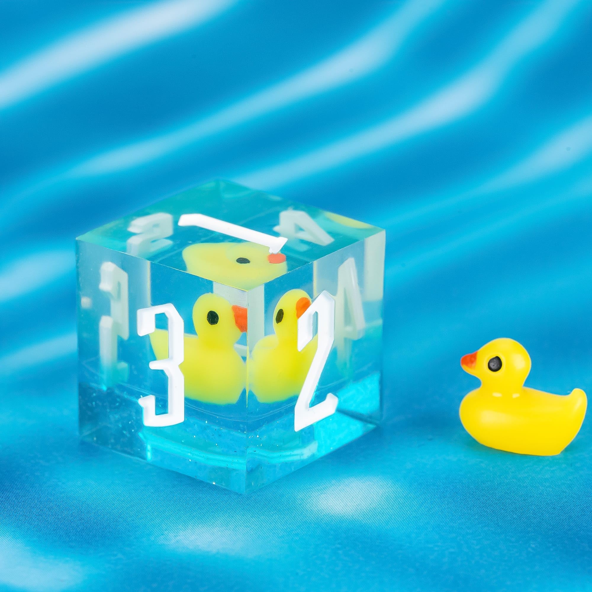 Cusdie 7-Piece Sharp Edges DND Dice Set including Yellow Duck in Elegant Box Perfect for RPG Tabletop Gaming Dungeons and Dragons Role Playing Game - Image 3