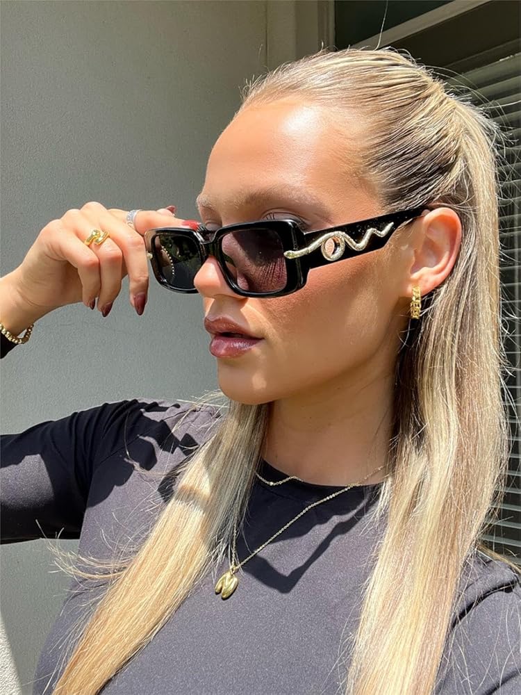 ナナスズ⑅︎◡̈︎* Appassal Trendy Snake Sunglasses for Women and Men Retro