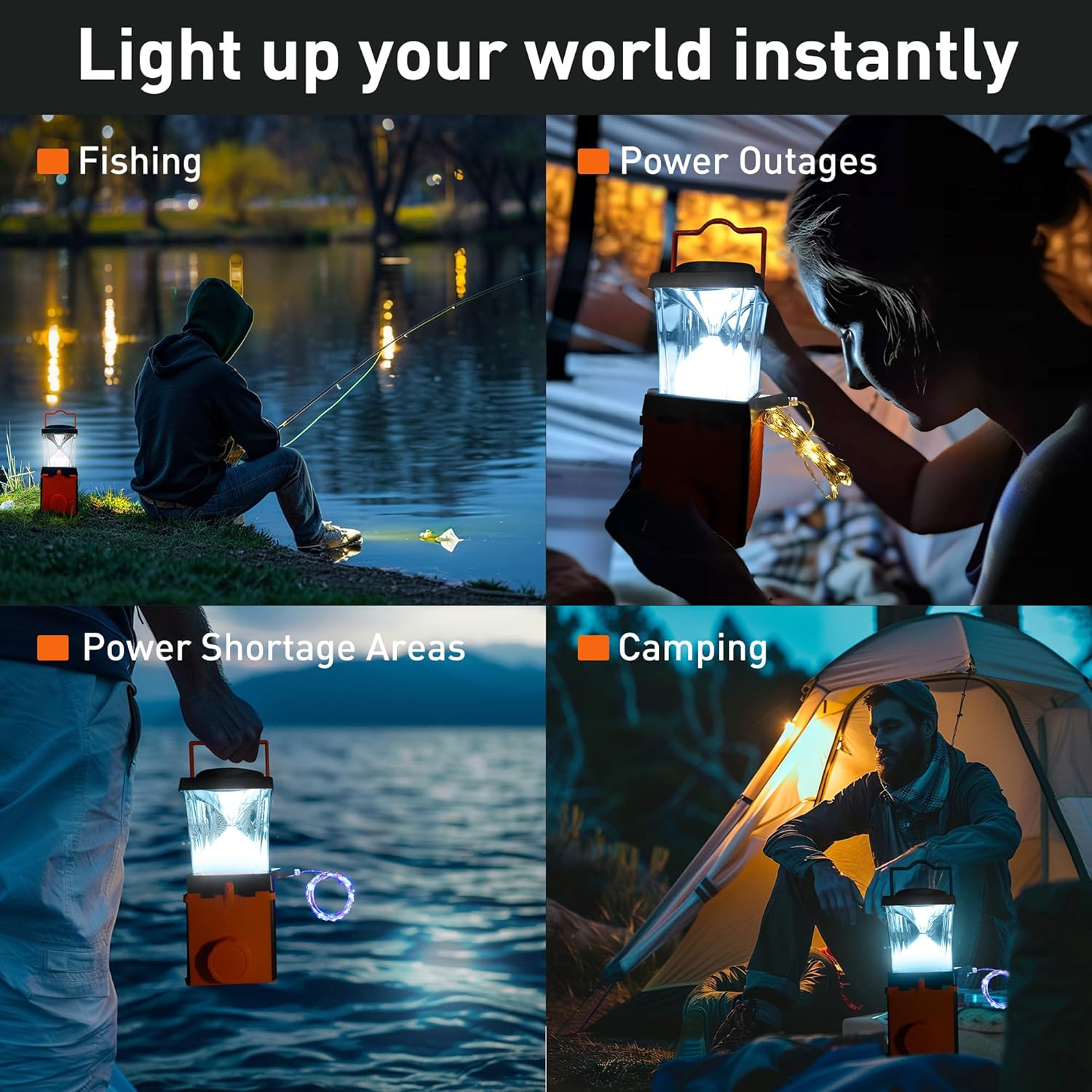 Salt Water Lamp - No Battery Needed, 350LM Brightness, 120-150 Hours Continuous Light, Portable LED Lantern for Fishing, Camping, Yoga & Home Use - FCC, RoHS , CE, Certified