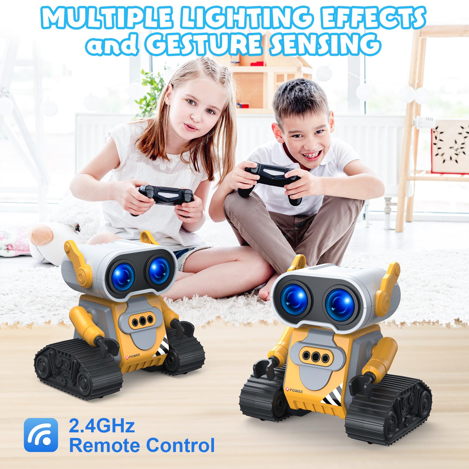 Yerloa Robot Toys for Kids Easter Gifts for Boys Remote Control Robot Toy with Auto-Demo, Gesture Sensing - Image 3