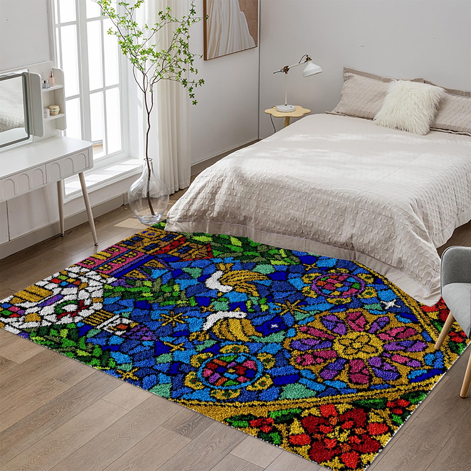 Tehocwiz K-263 61X87 Cm Latch Hook Kit Latch Hook Rug Diy Rug Making Kits Tapestry Kits For Adults Crochet Kit For Beginners Kits For Adults Embroidery Kit Diy Latch Hook Rug Kit Beginners Crafts Carpet