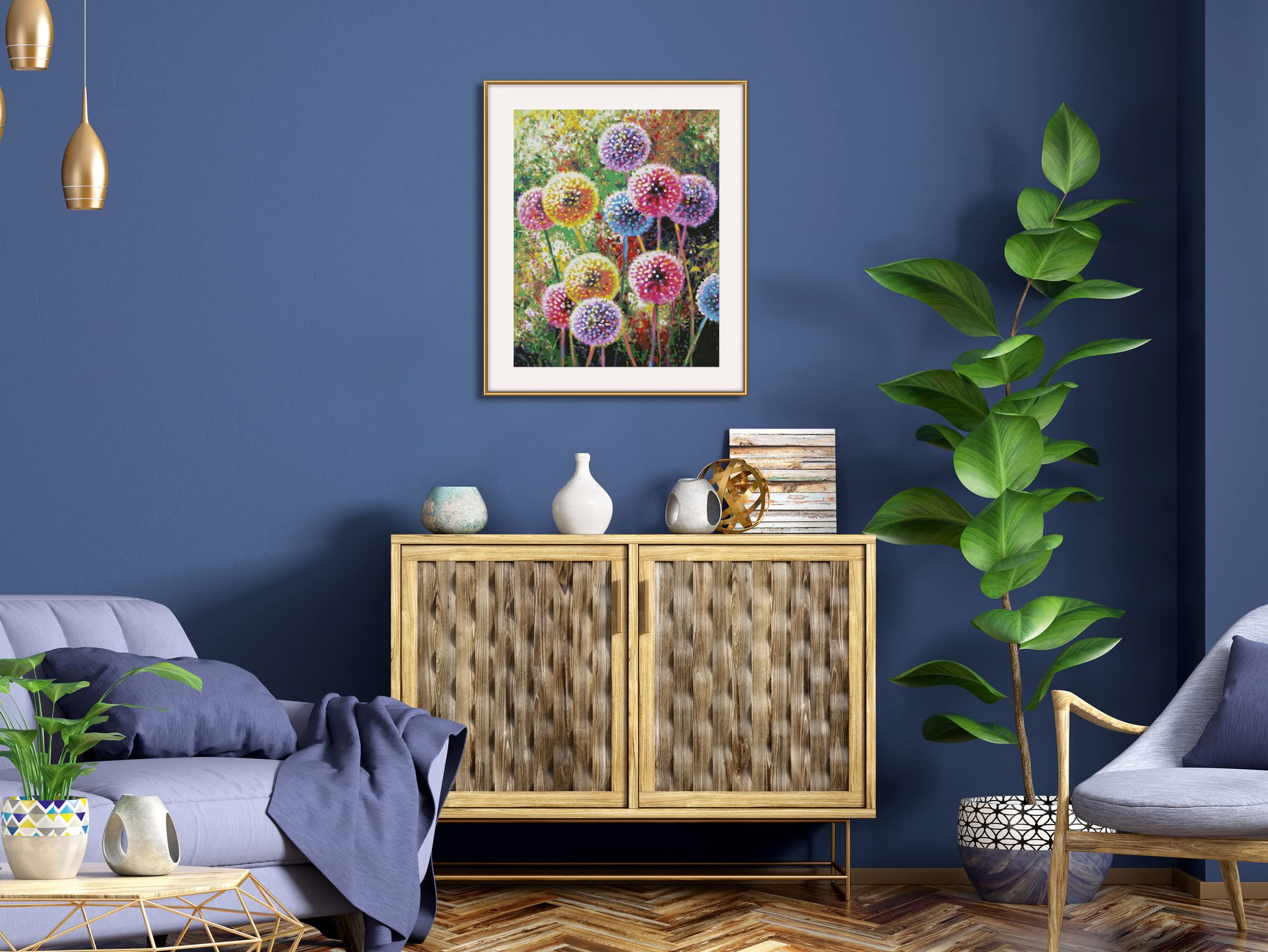 Schipper 609130872 Peinture par numéros - Feux d'artifice floraux - Photos de peinture pour adultes avec pinceaux et peintures acryliques - 40 x 50 cm