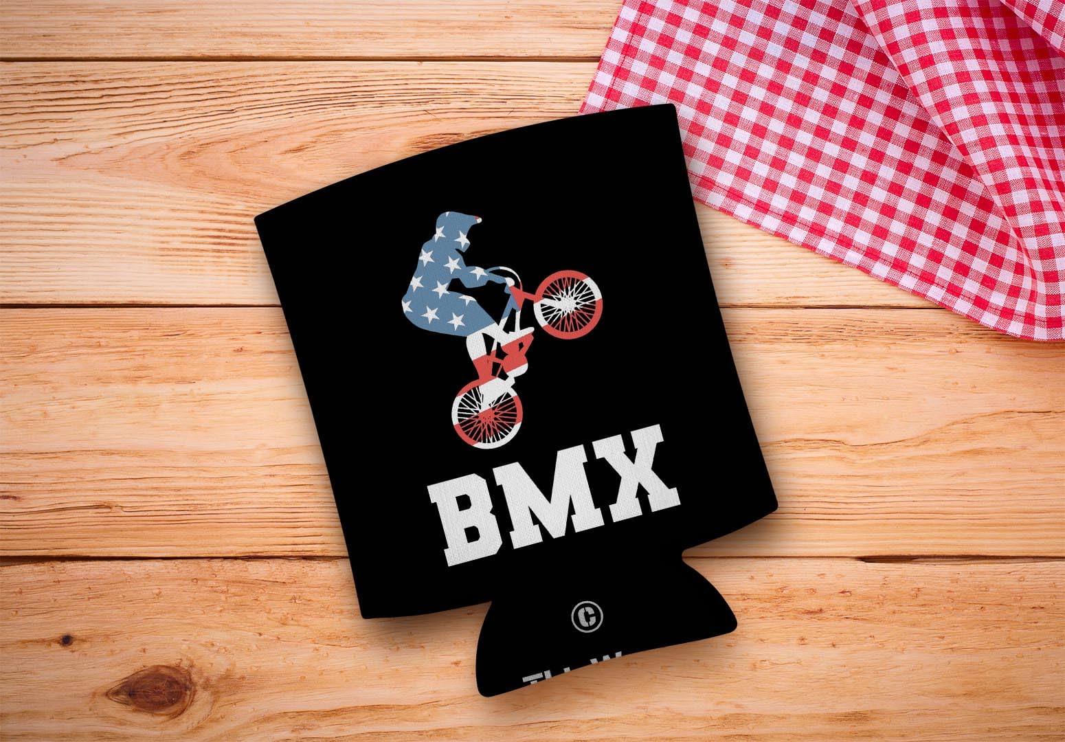 USA Summer Sporting Events Gifts USA Sports Cycling BMX 12-Pack Can Coolers Coolies