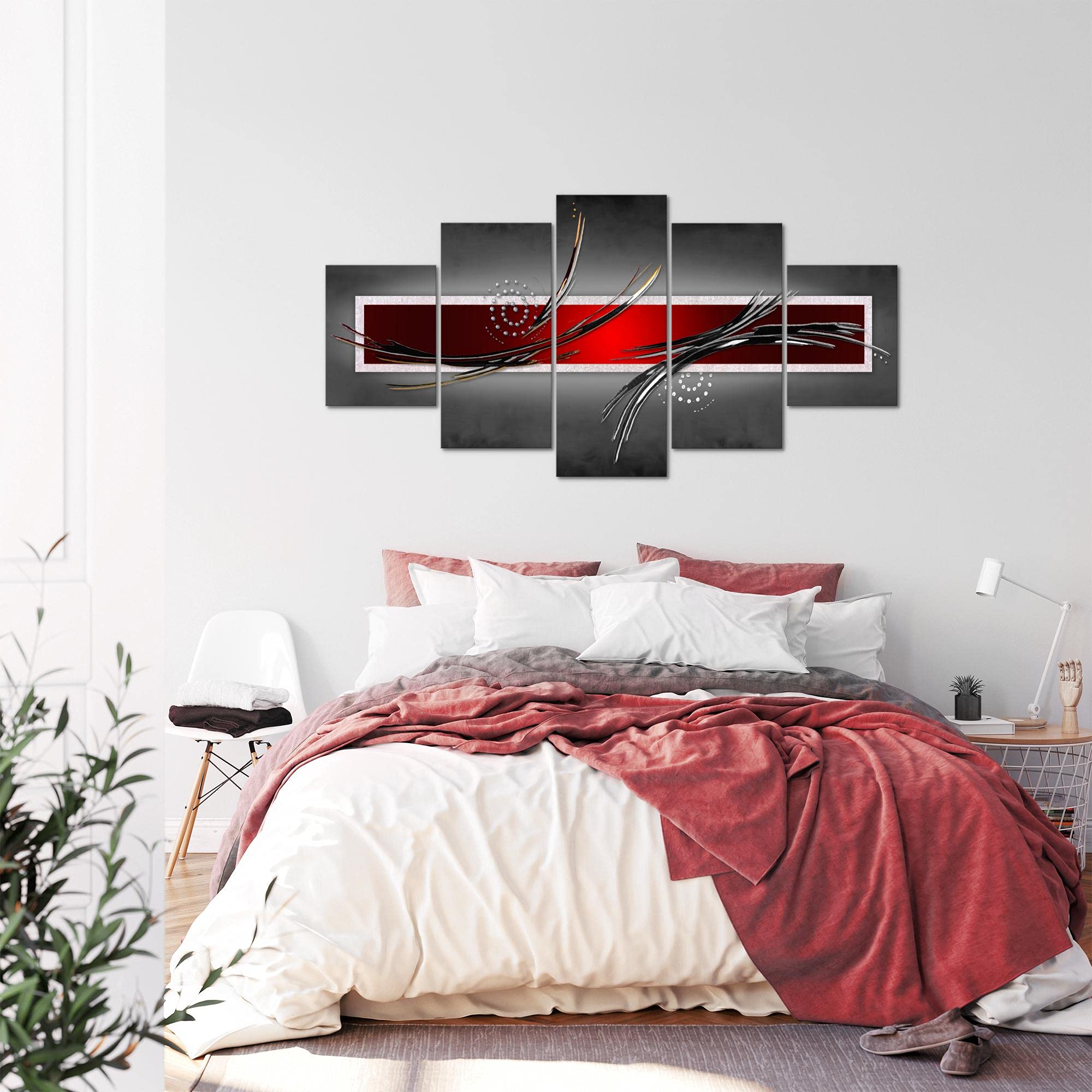 Runa Art - Quadri Astratto 200 x 100 cm 5 Pezzi XXL