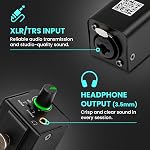 Z2 Wired Portable in Ear Monitor Amplifier, Headphone Amp with XLR and TRS Output, Headphone Amplifier with Stereo/Mono Switch for Keyboardists, Drummers, Guitar