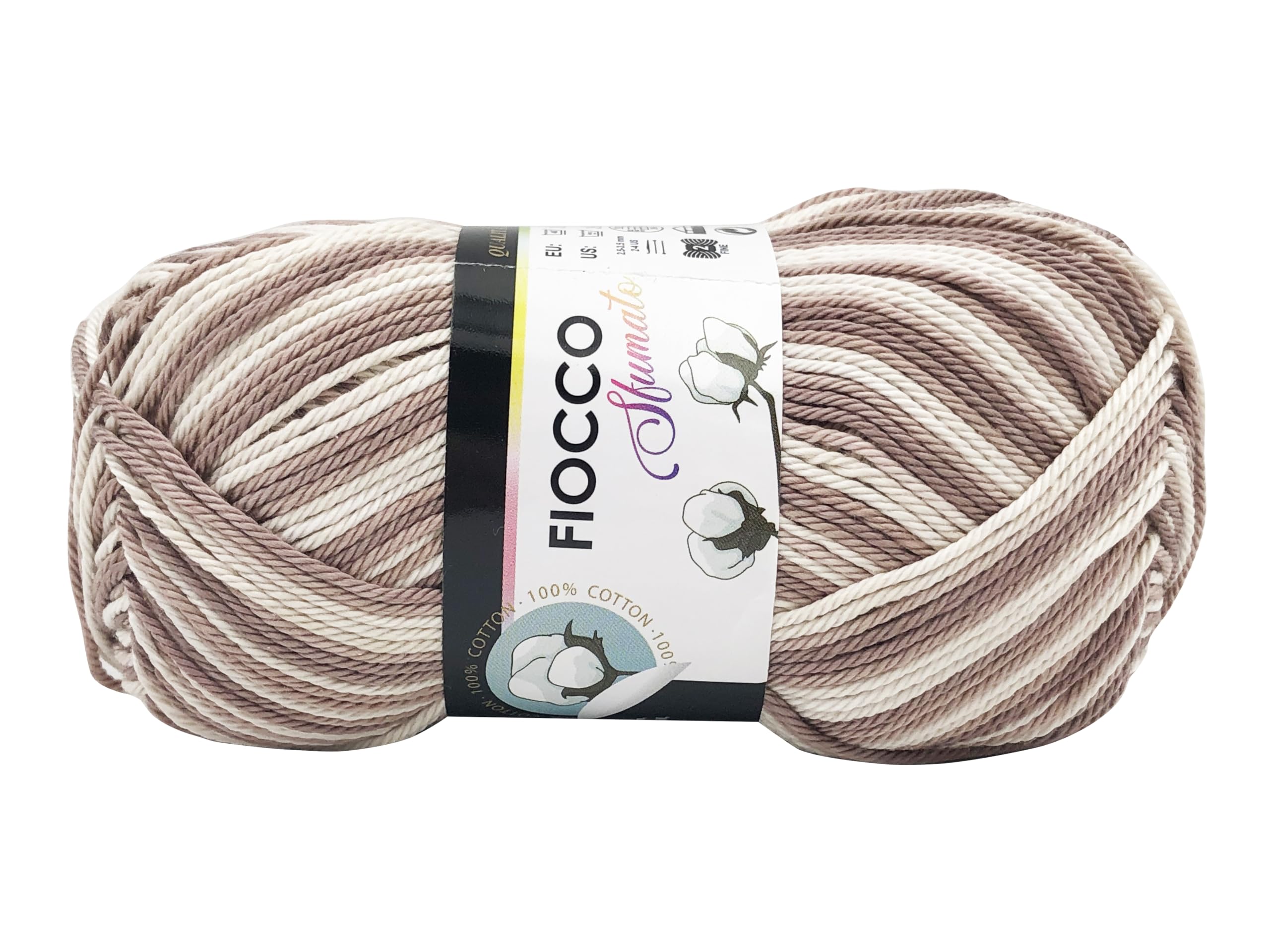 Filato Di Cotone Sfumato Multicolore - 50g Per Uncinetto E Amigurumi - Lavabile In Lavatrice