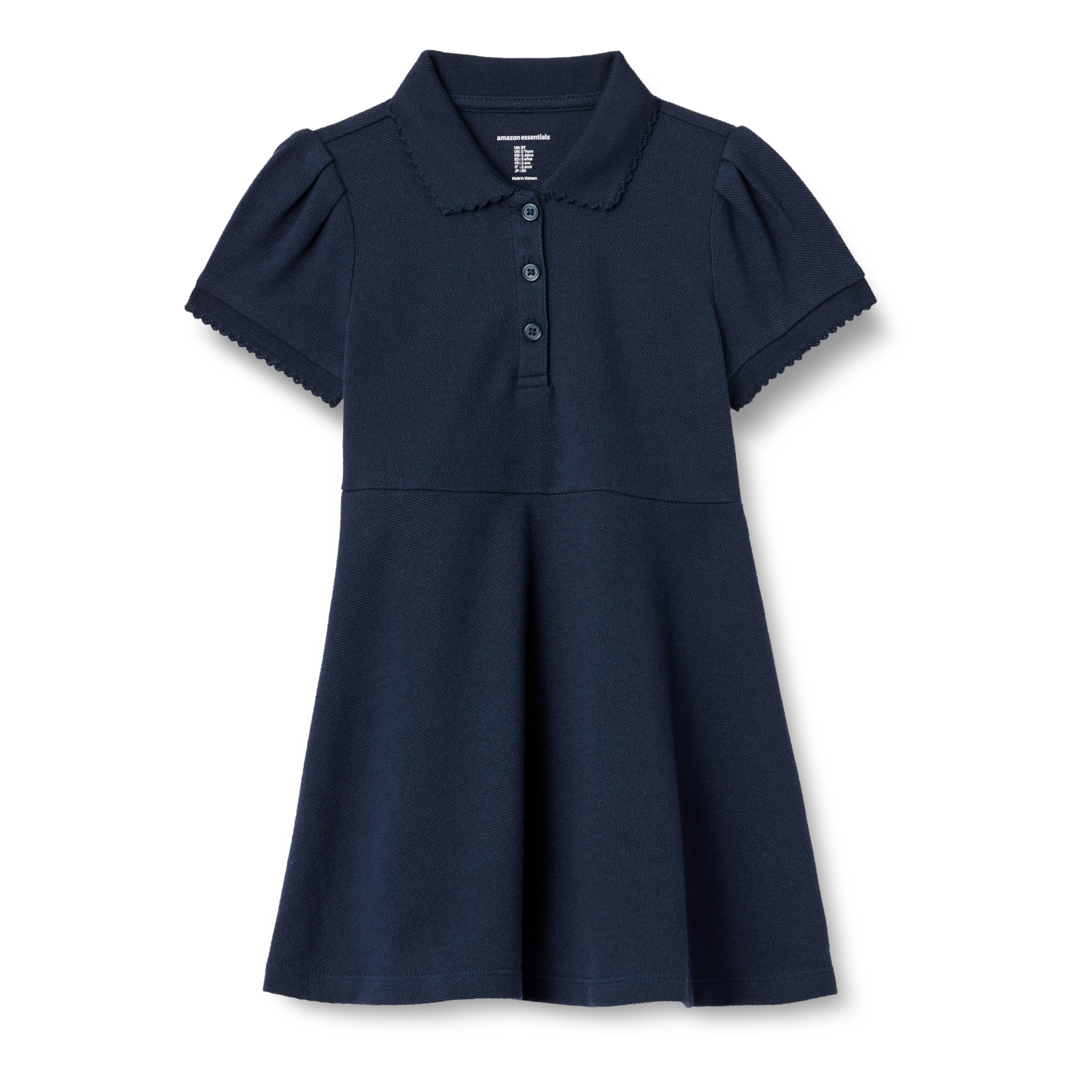 Amazon Essentials Girls and Toddlers' Short Sleeve Polo Dress