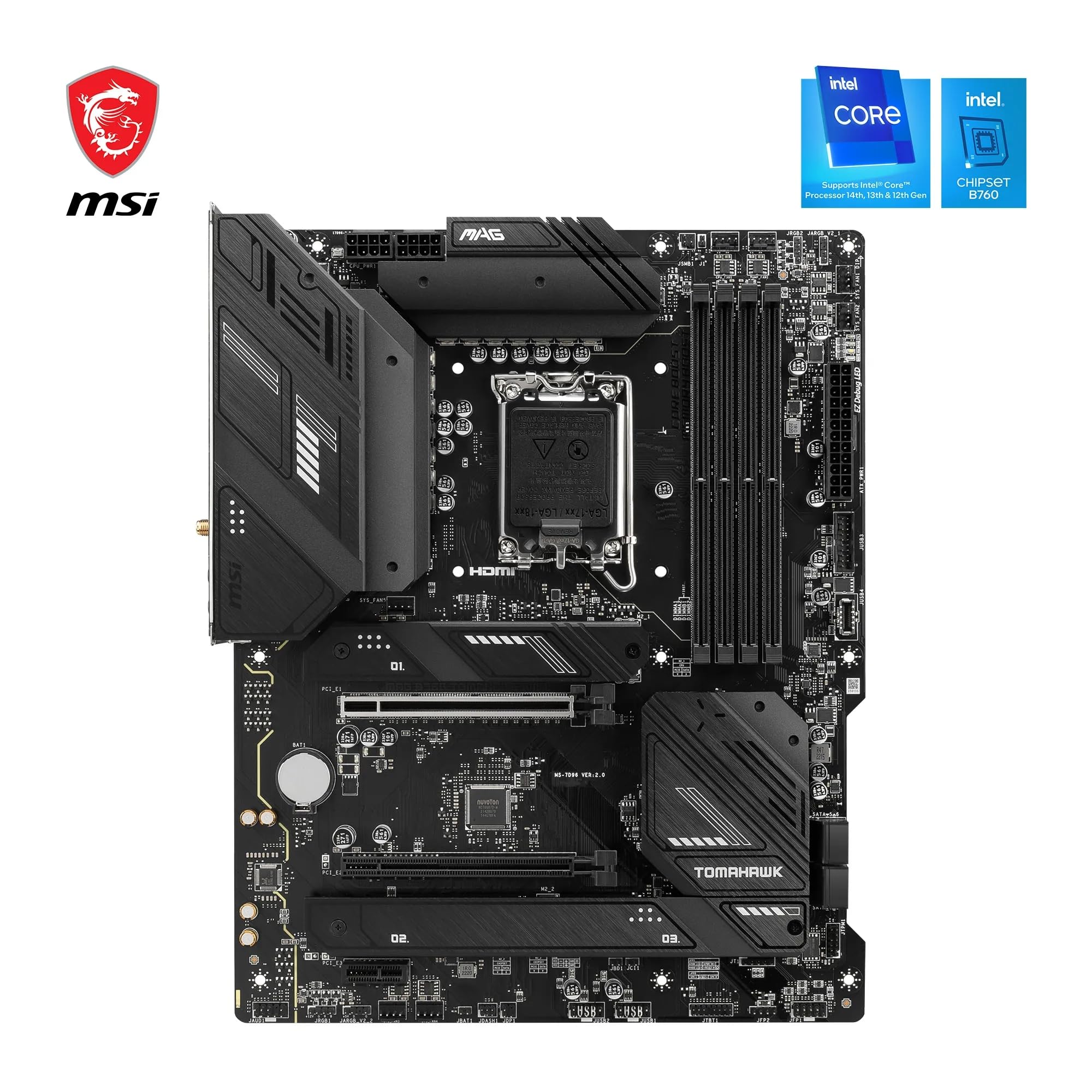 Amazon.com: MSI MAG B760 Tomahawk WiFi Motherboard LGA 1700 ATX